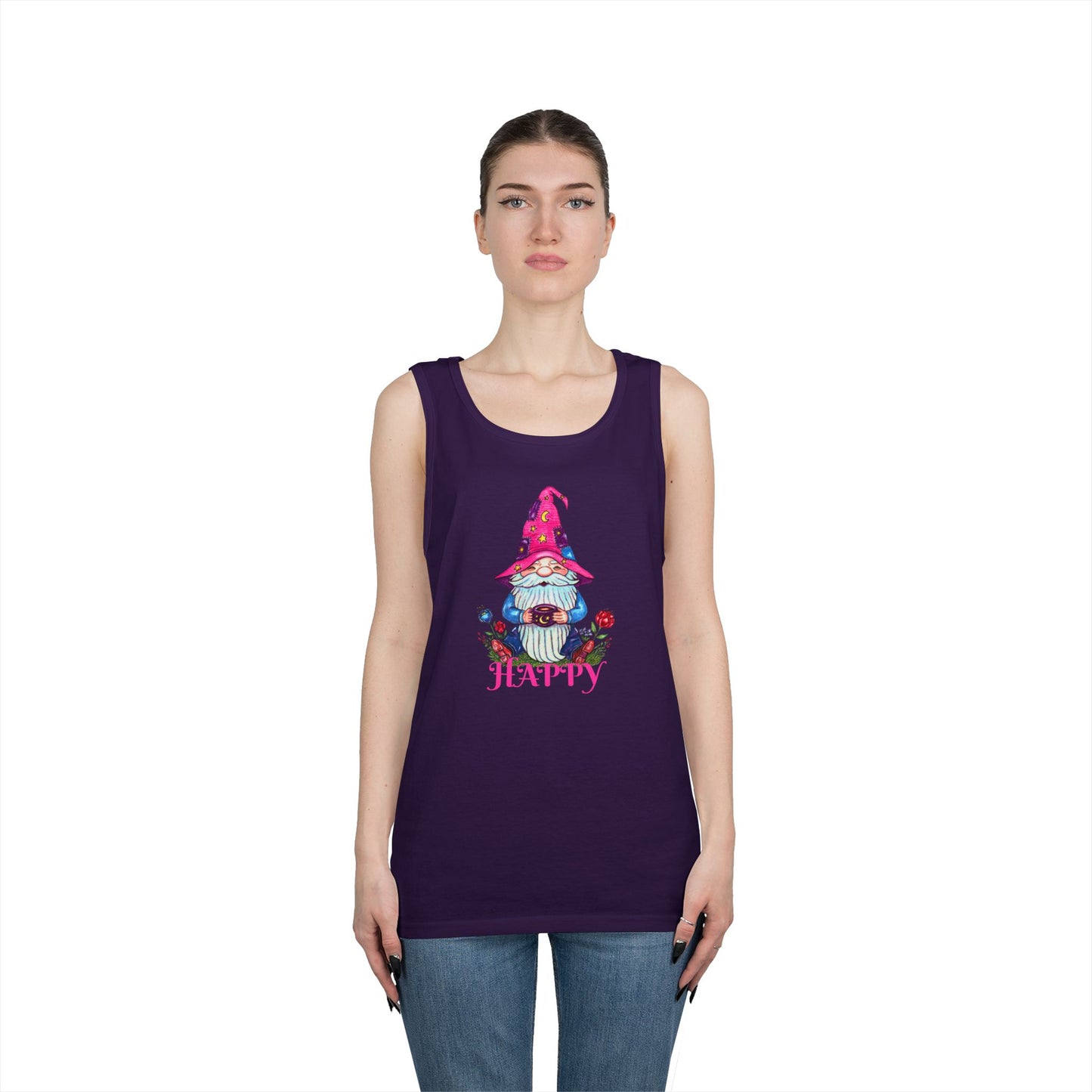 Happy Gnome Unisex Heavy Cotton Tank Top