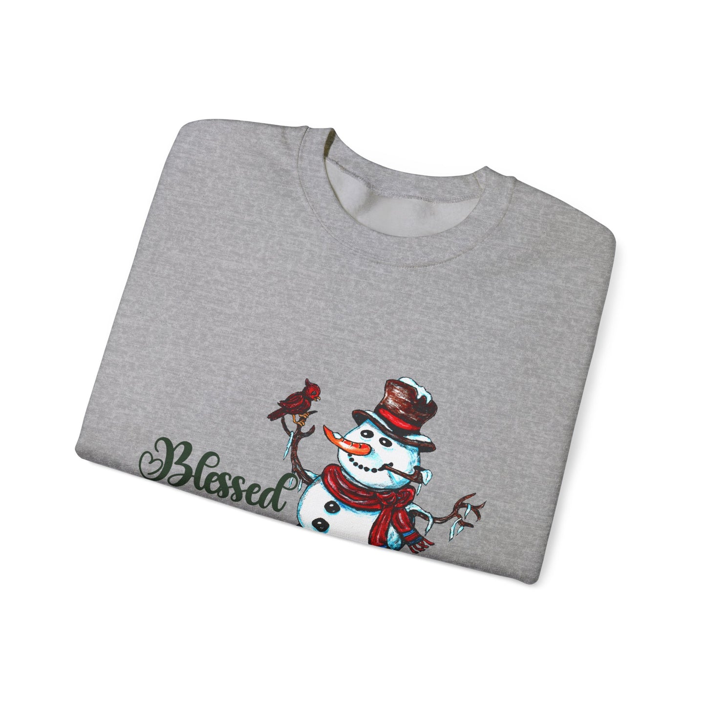 Blessed Snow Day Unisex Heavy Blend™ Crewneck Sweatshirt