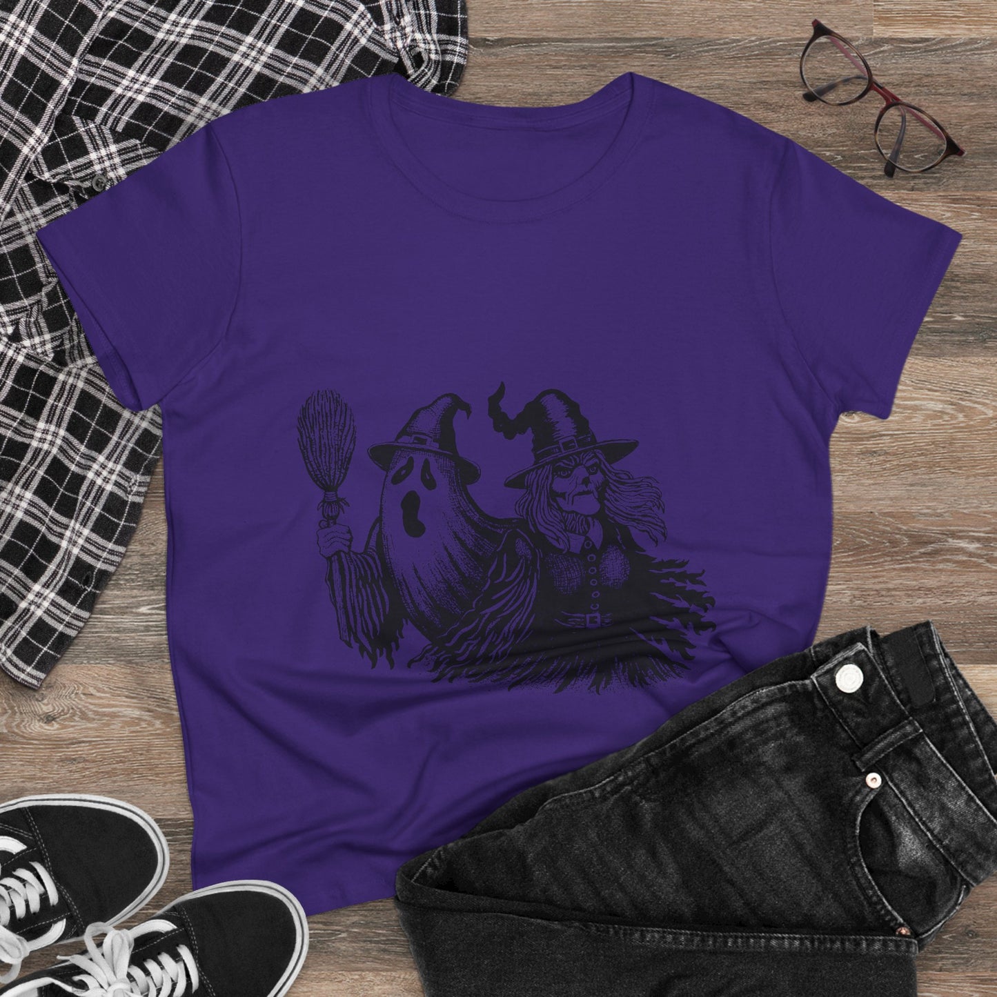 Witch and Ghost Women's Midweight Cotton Tee