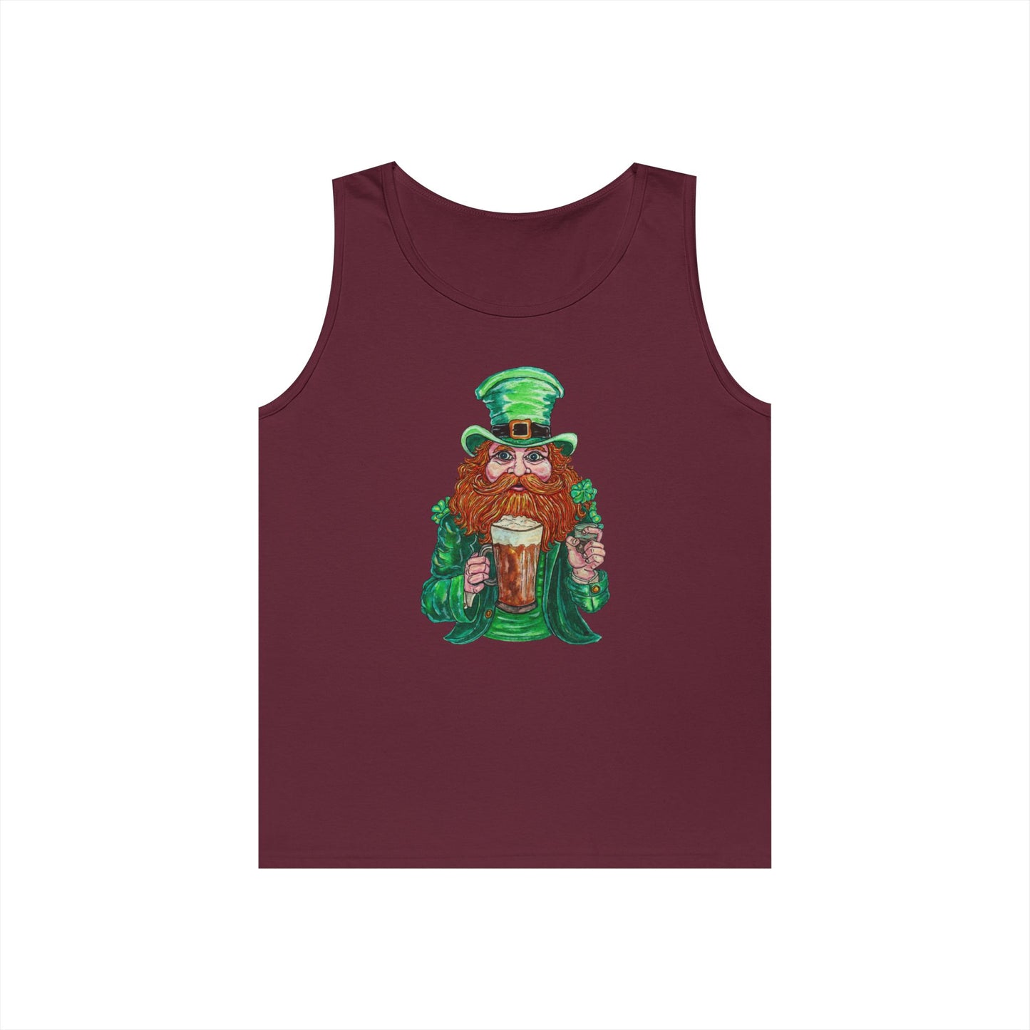 Drunken Leprechaun Unisex Heavy Cotton Tank Top