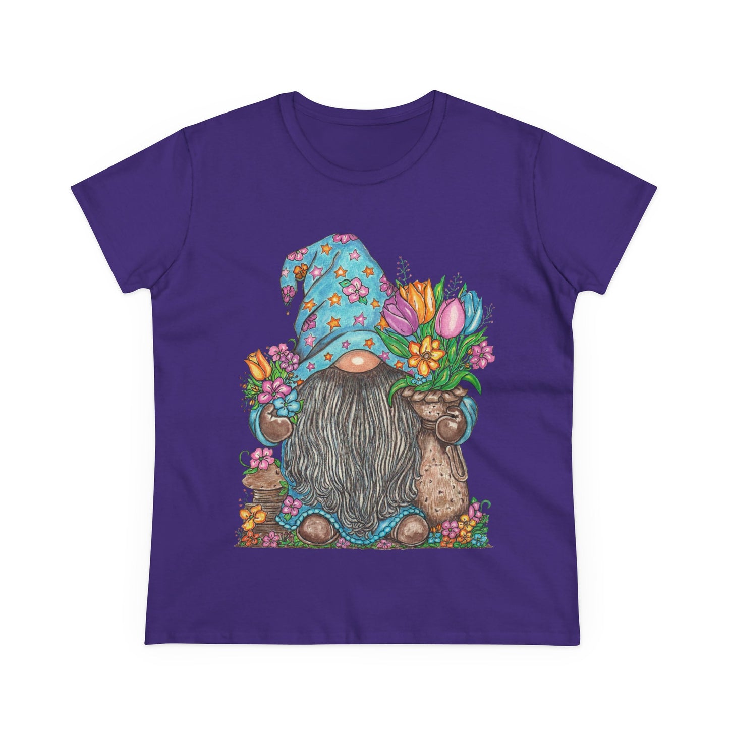 Gardening Gnome Women's Midweight Cotton Tee