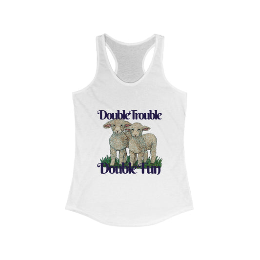 Double Trouble Double Fun Women's Ideal Racerback Tank