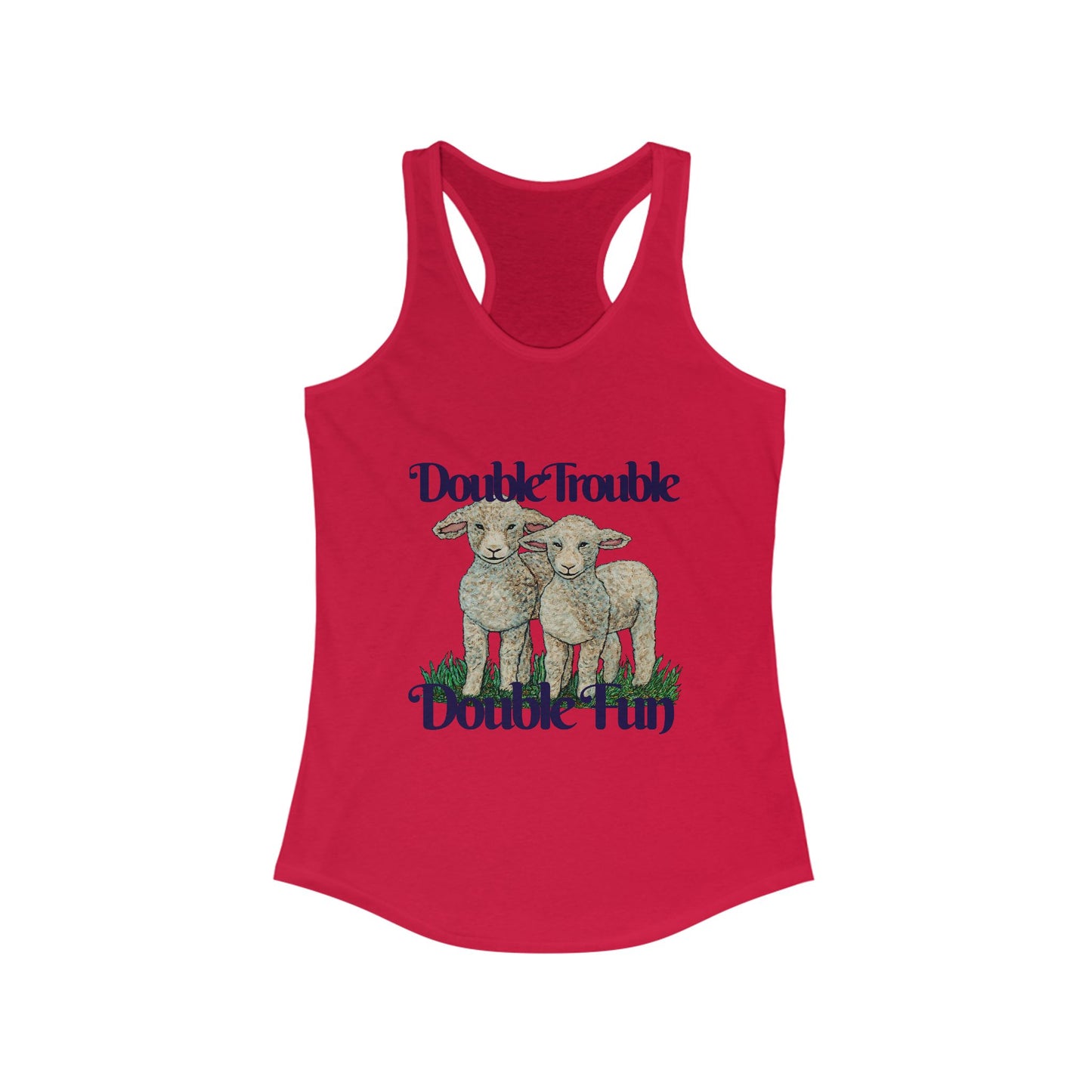 Double Trouble Double Fun Women's Ideal Racerback Tank