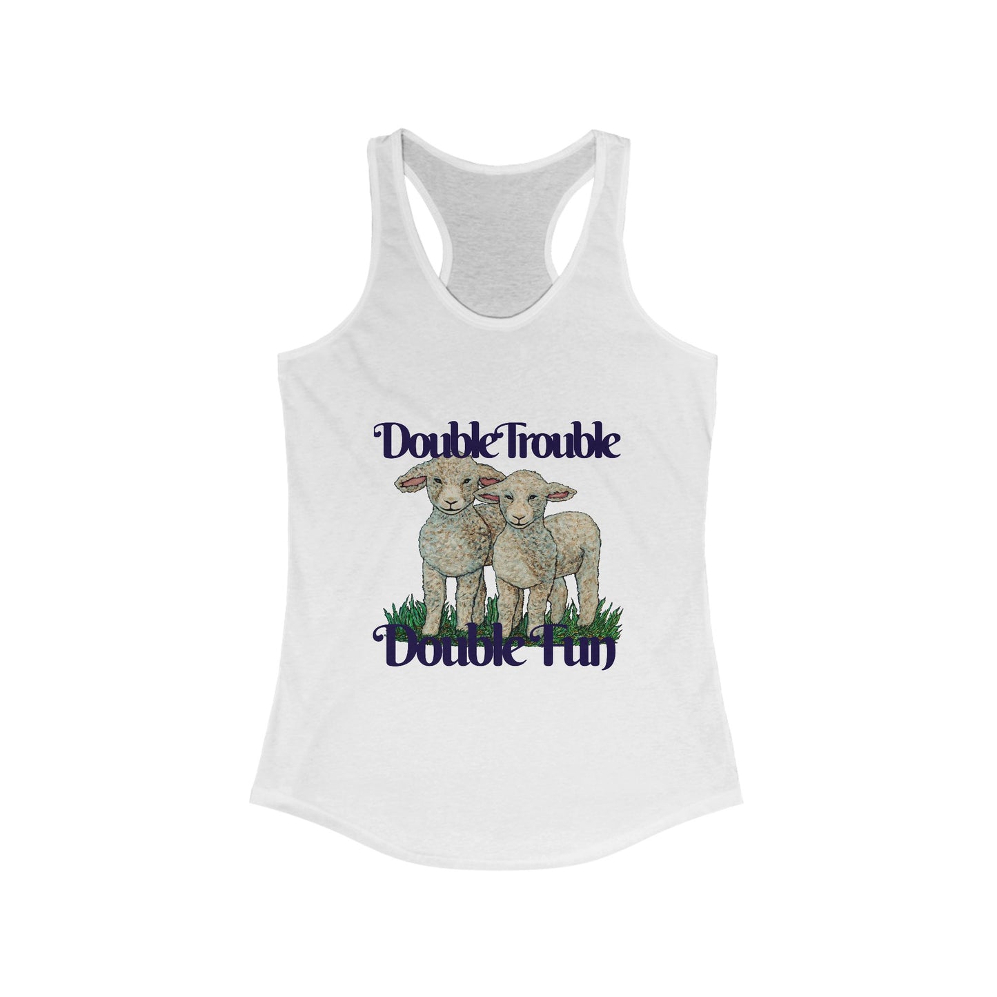 Double Trouble Double Fun Women's Ideal Racerback Tank