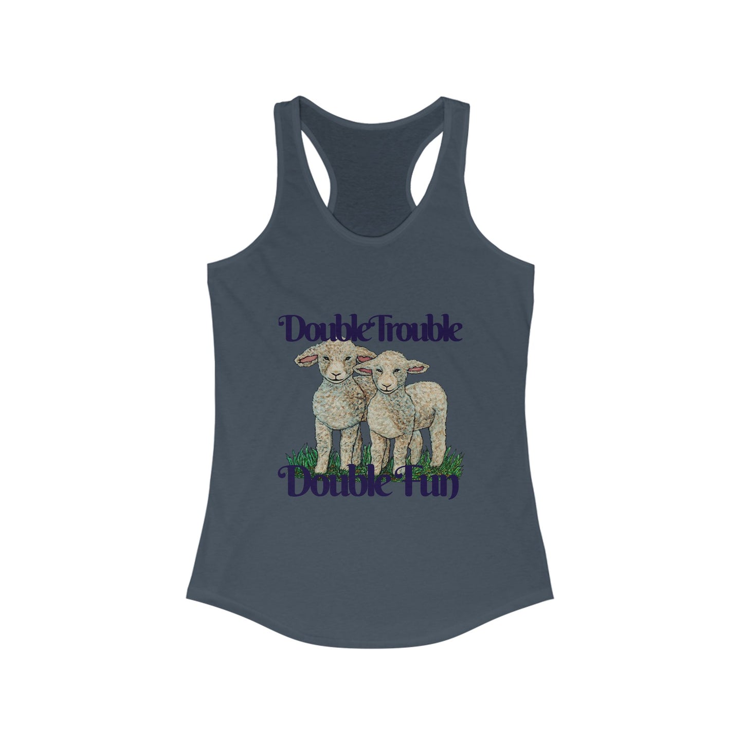 Double Trouble Double Fun Women's Ideal Racerback Tank