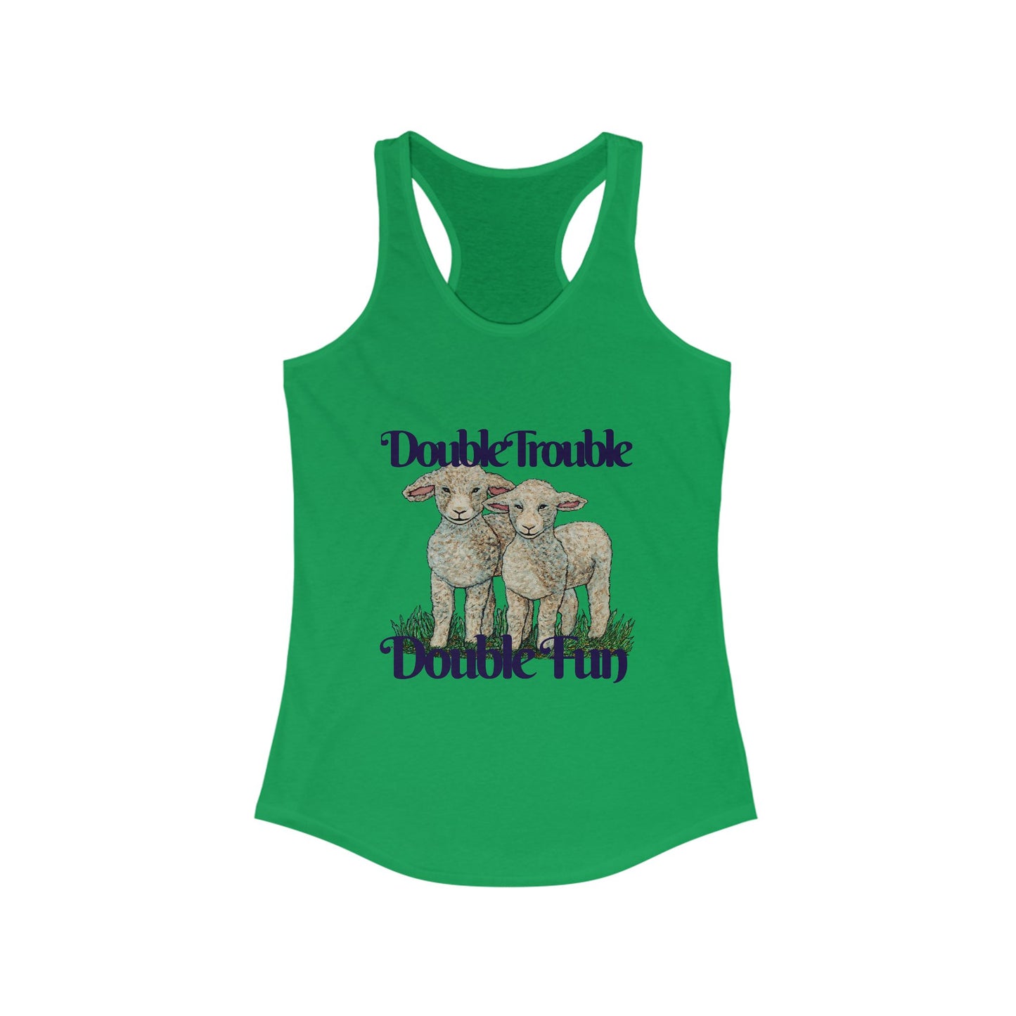 Double Trouble Double Fun Women's Ideal Racerback Tank