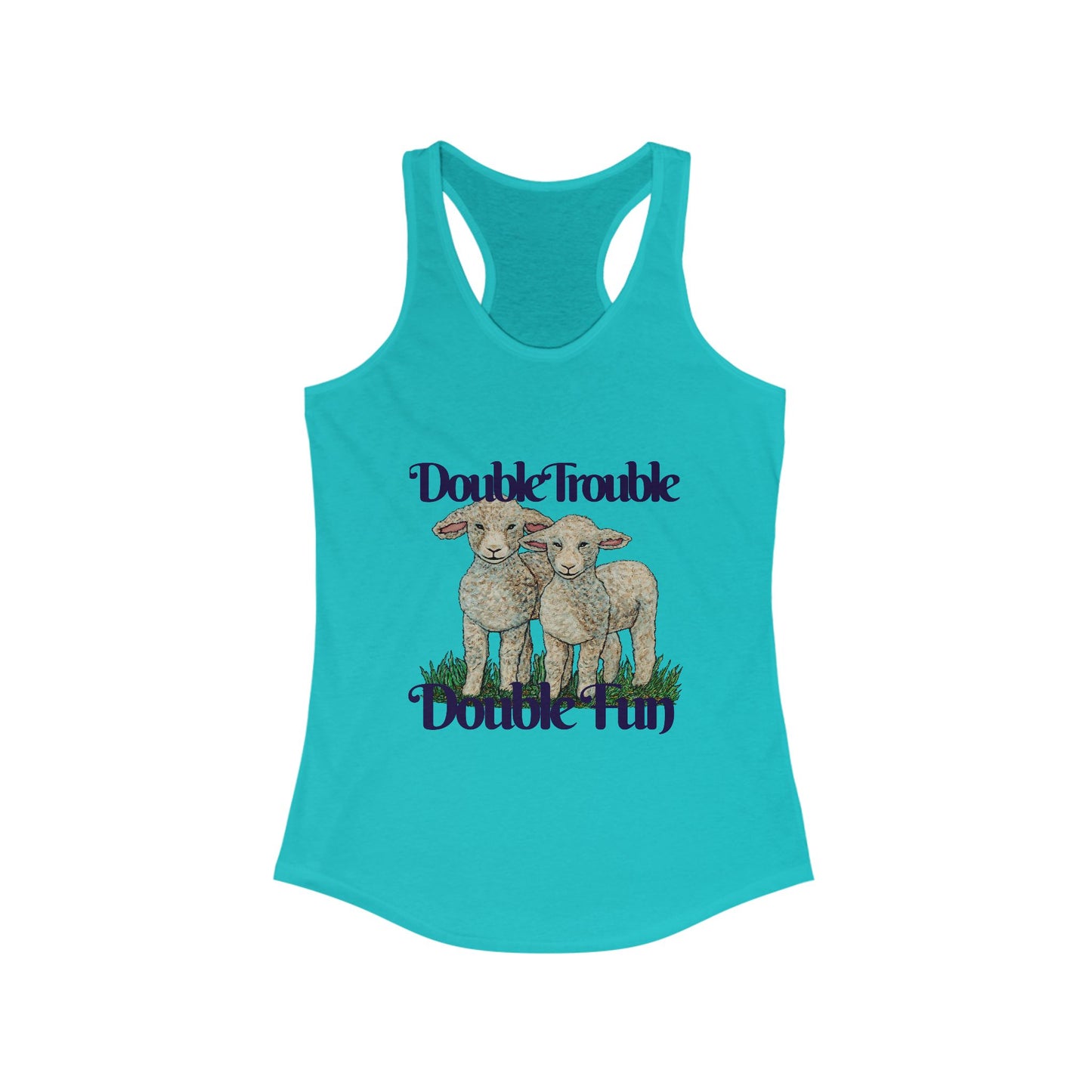 Double Trouble Double Fun Women's Ideal Racerback Tank