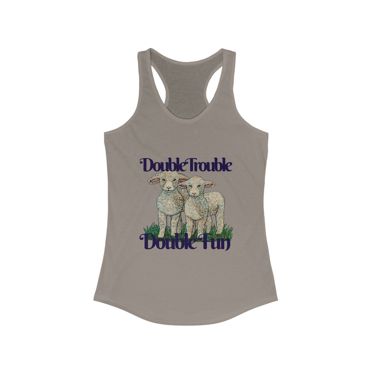 Double Trouble Double Fun Women's Ideal Racerback Tank