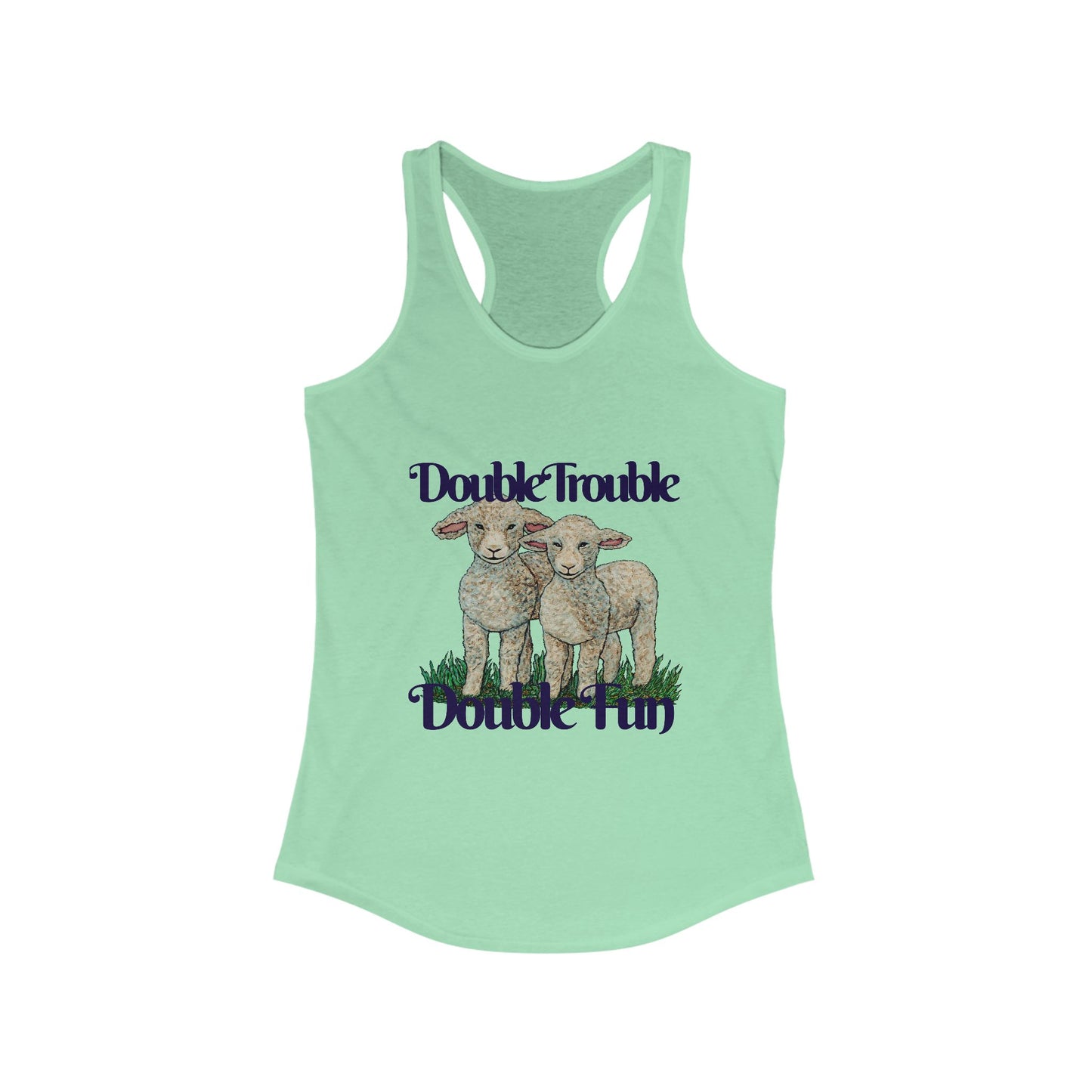 Double Trouble Double Fun Women's Ideal Racerback Tank