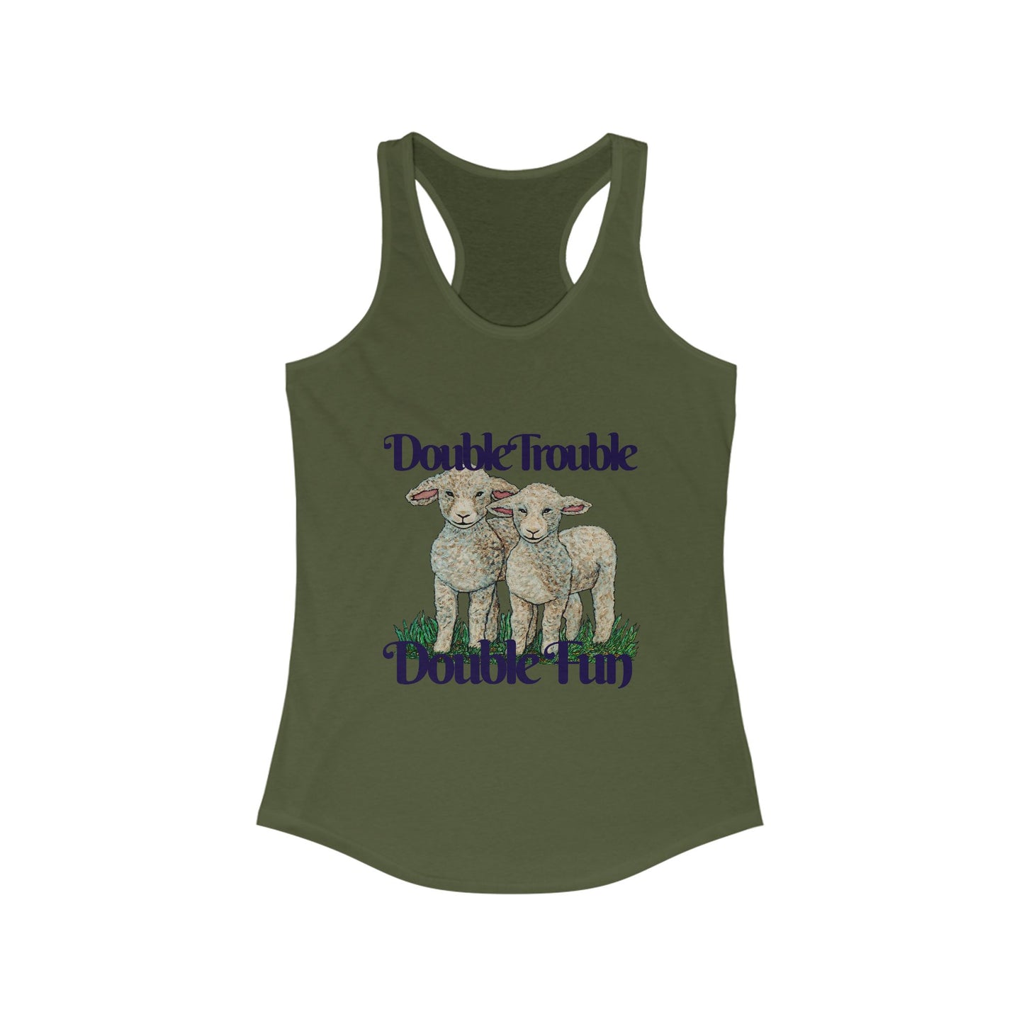 Double Trouble Double Fun Women's Ideal Racerback Tank