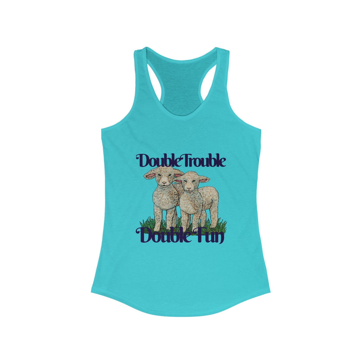 Double Trouble Double Fun Women's Ideal Racerback Tank