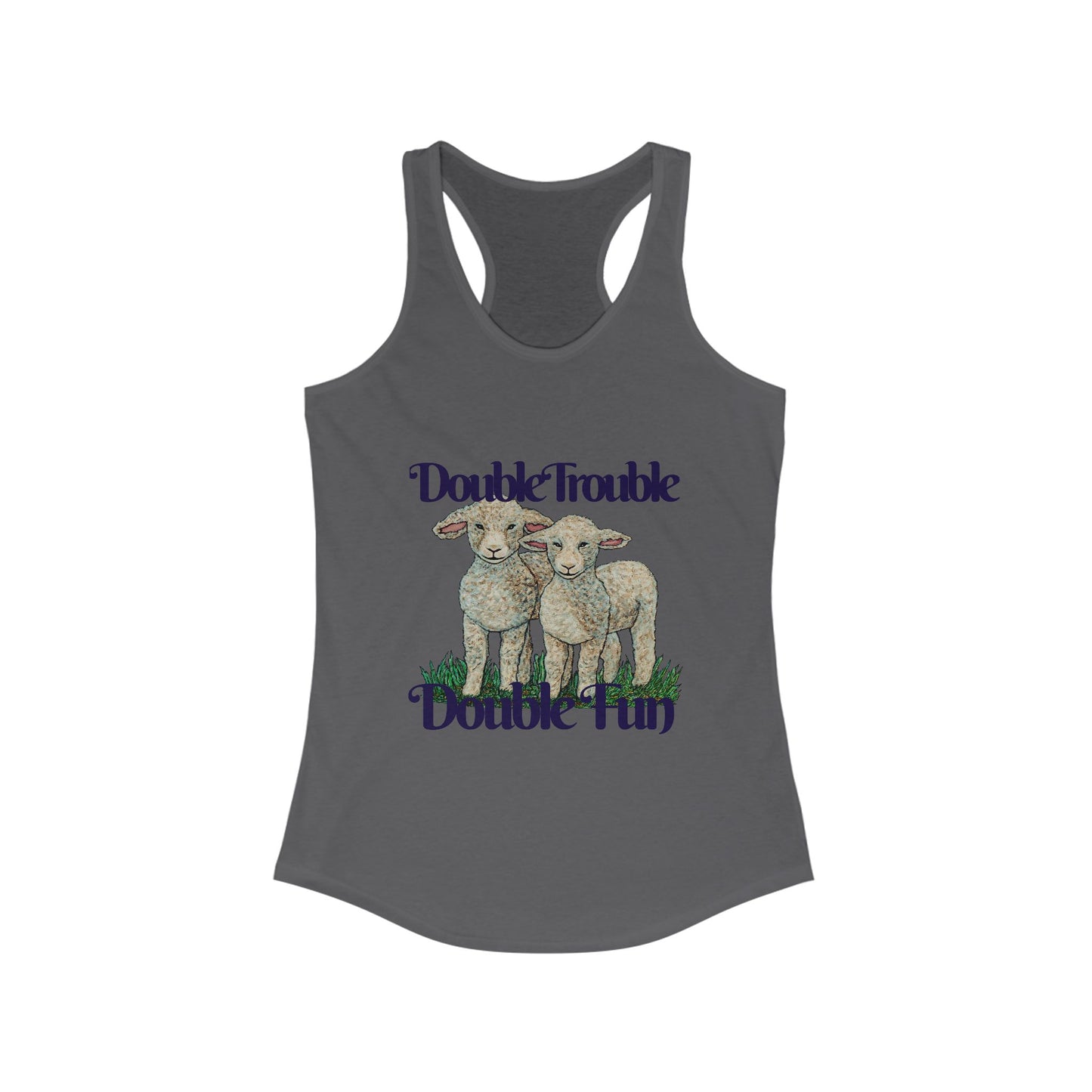 Double Trouble Double Fun Women's Ideal Racerback Tank