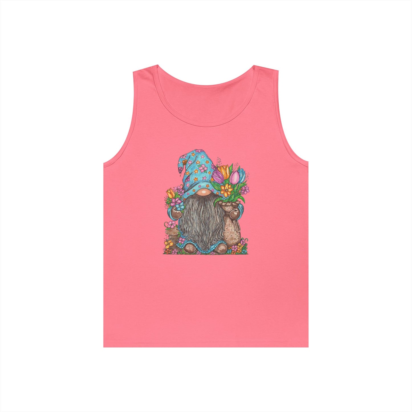 Gardening Gnome Unisex Heavy Cotton Tank Top