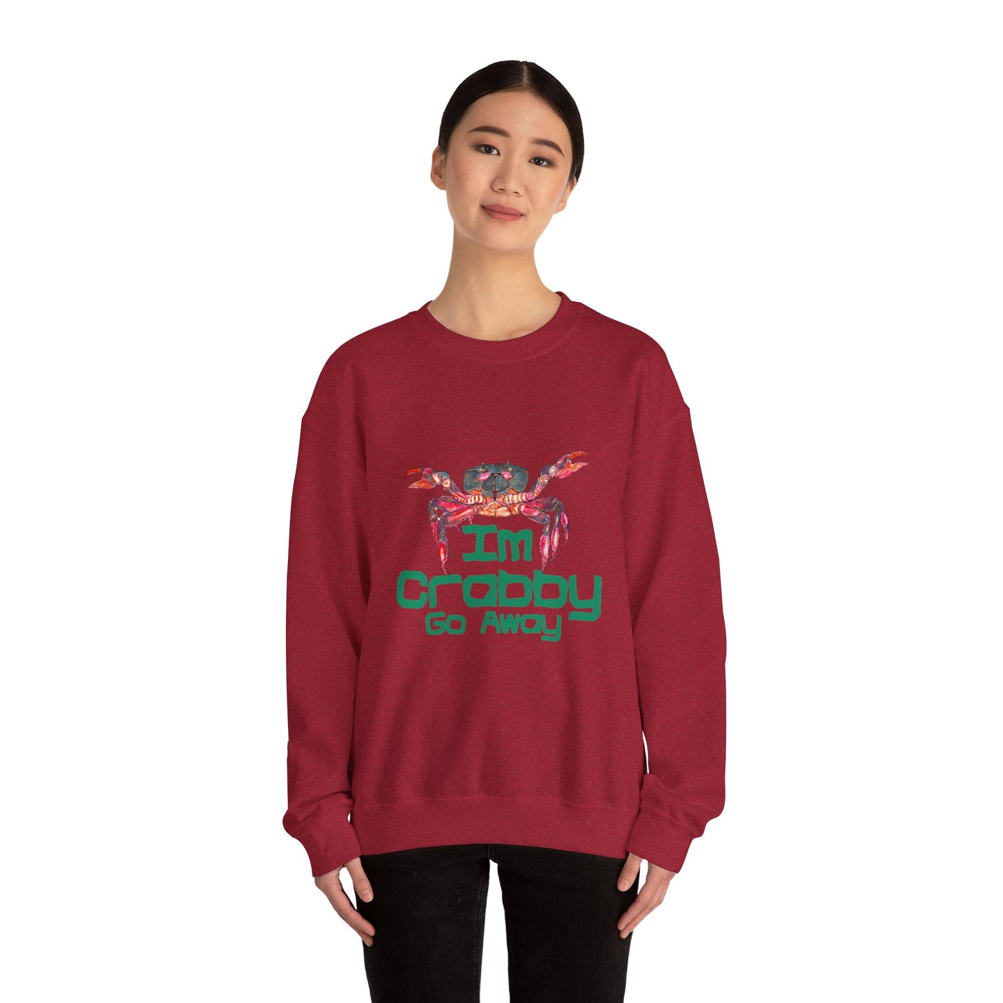 I'm Crabby Go Away Unisex Heavy Blend™ Crewneck Sweatshirt