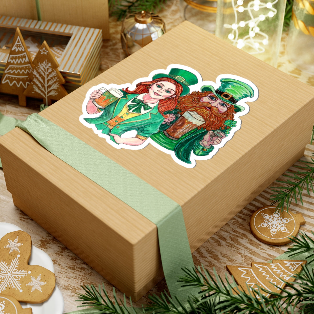 Leprechauns Kiss-Cut Stickers