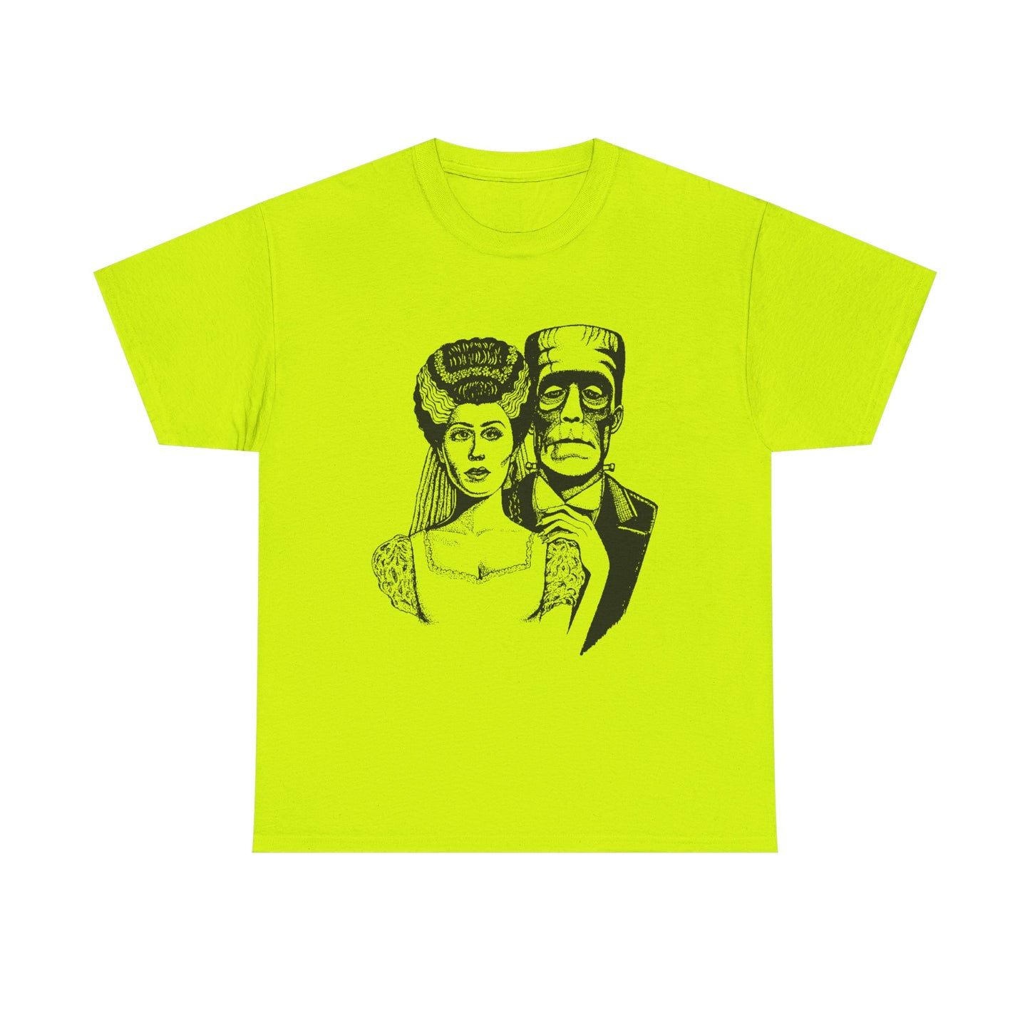 Frankenstein and Bride Unisex Heavy Cotton Tee