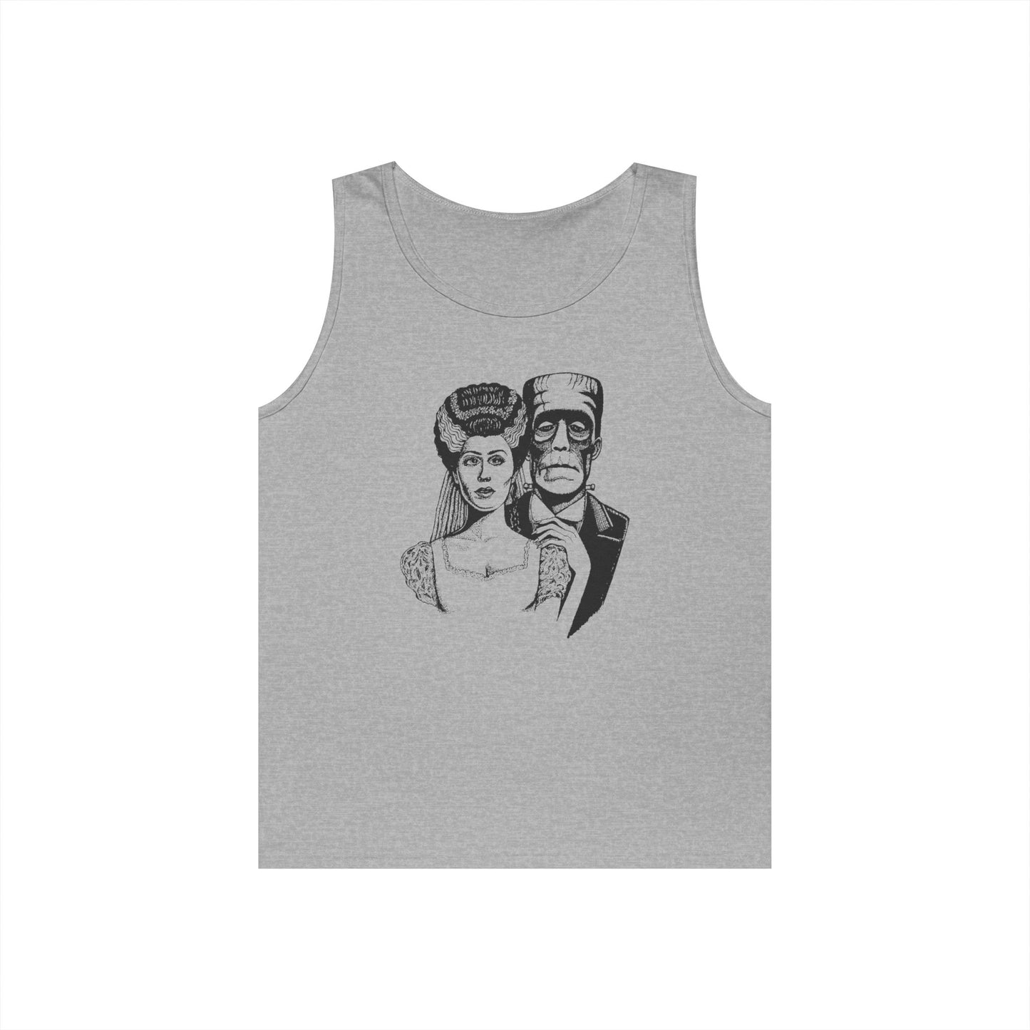 Frankenstein and Bride Unisex Heavy Cotton Tank Top
