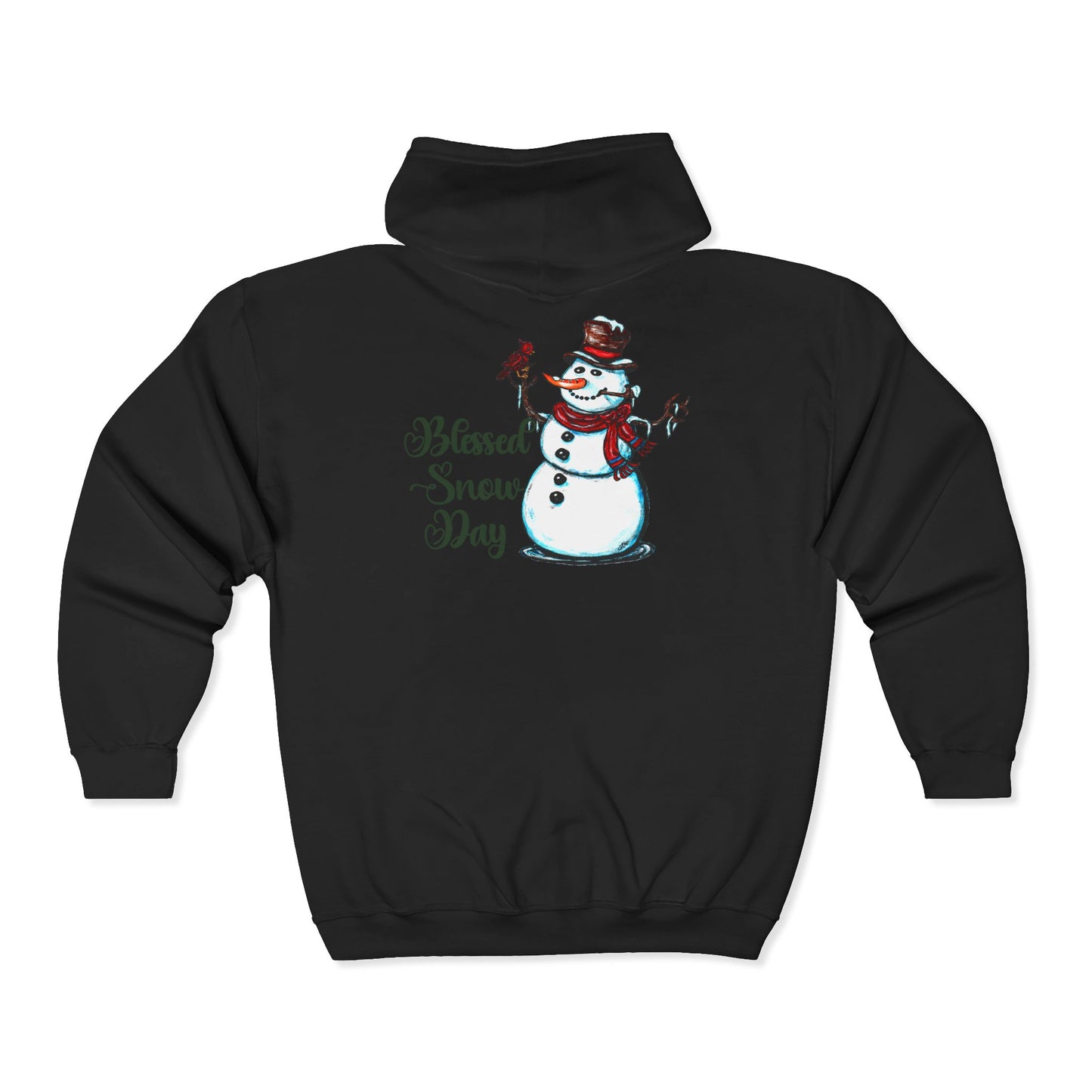 Blessed Snow Day Unisex Heavy Blend™ Full Zip Hooded Sweatshirt