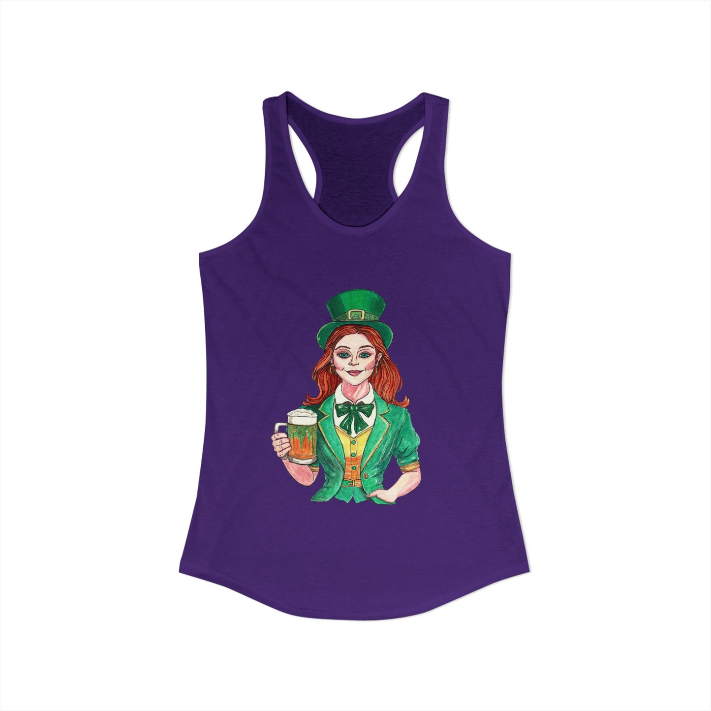 Paddys Day Cheers Women's Ideal Racerback Tank