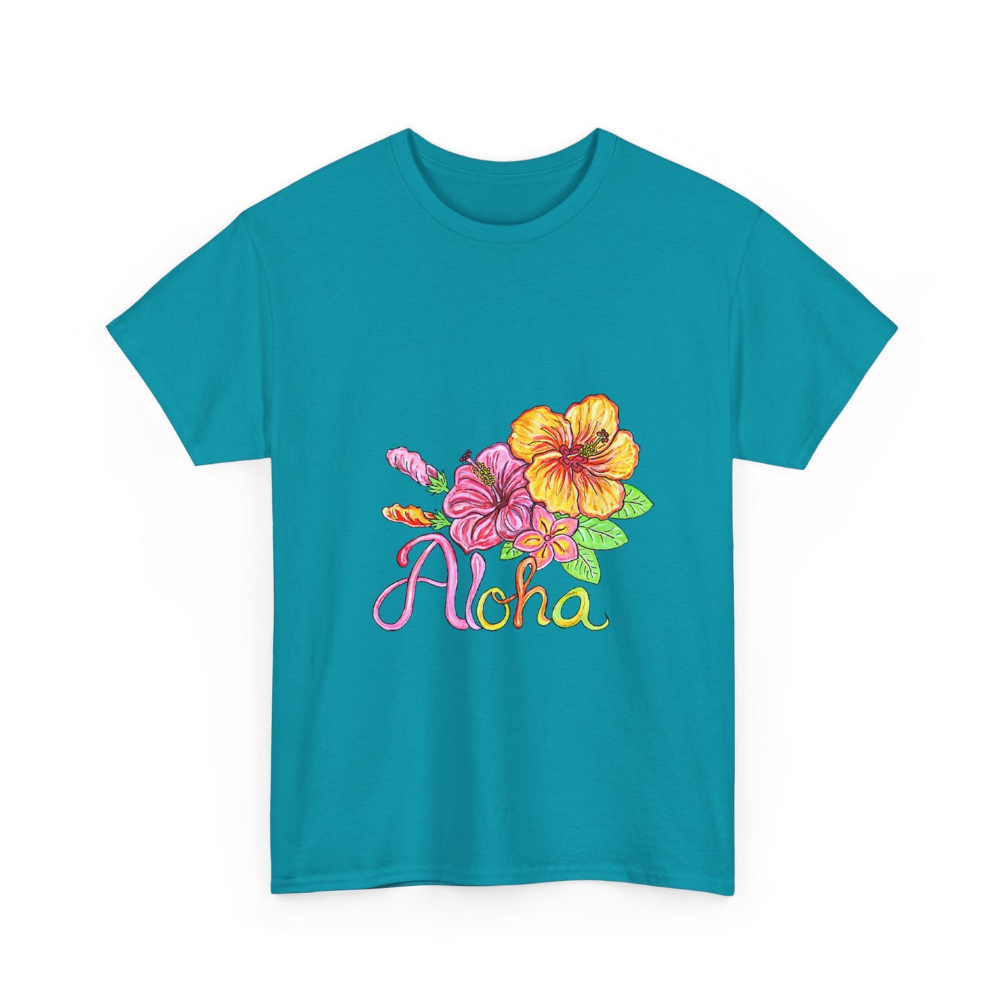 Aloha Flower Unisex Heavy Cotton Tee