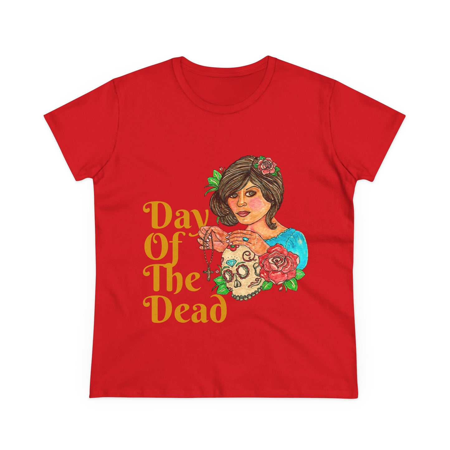 Day of the Dead Women's Midweight Cotton Tee