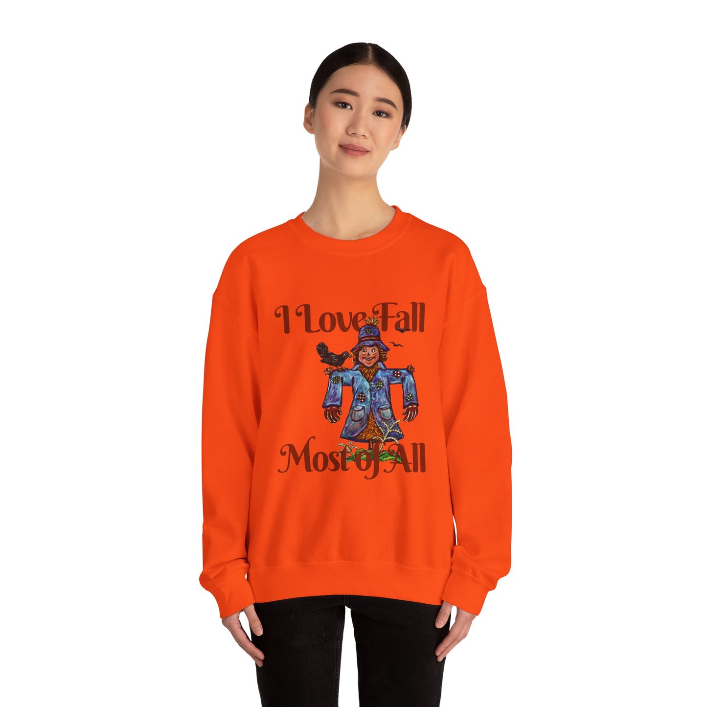 I Love Fall Most of All Unisex Heavy Blend™ Crewneck Sweatshirt