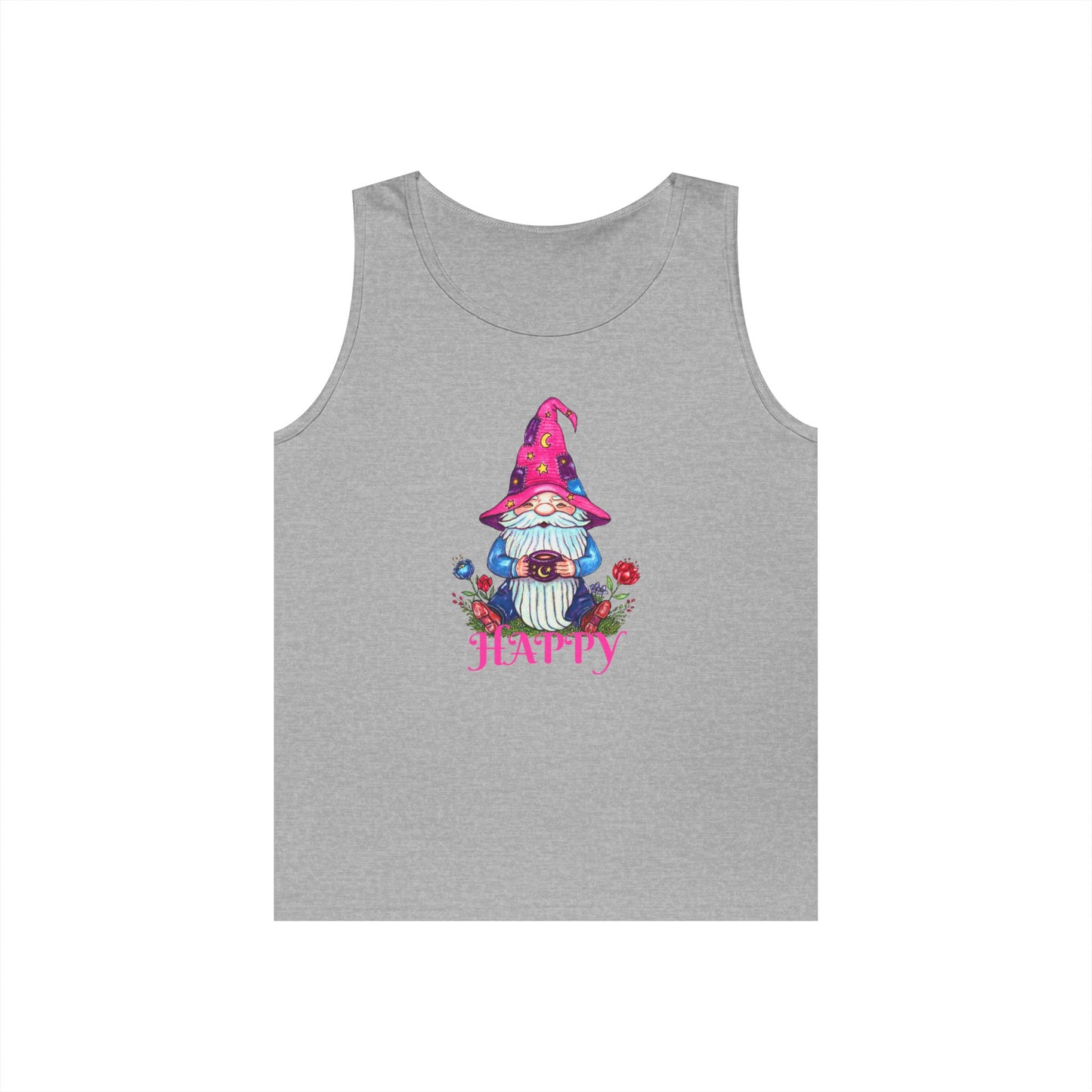 Happy Gnome Unisex Heavy Cotton Tank Top