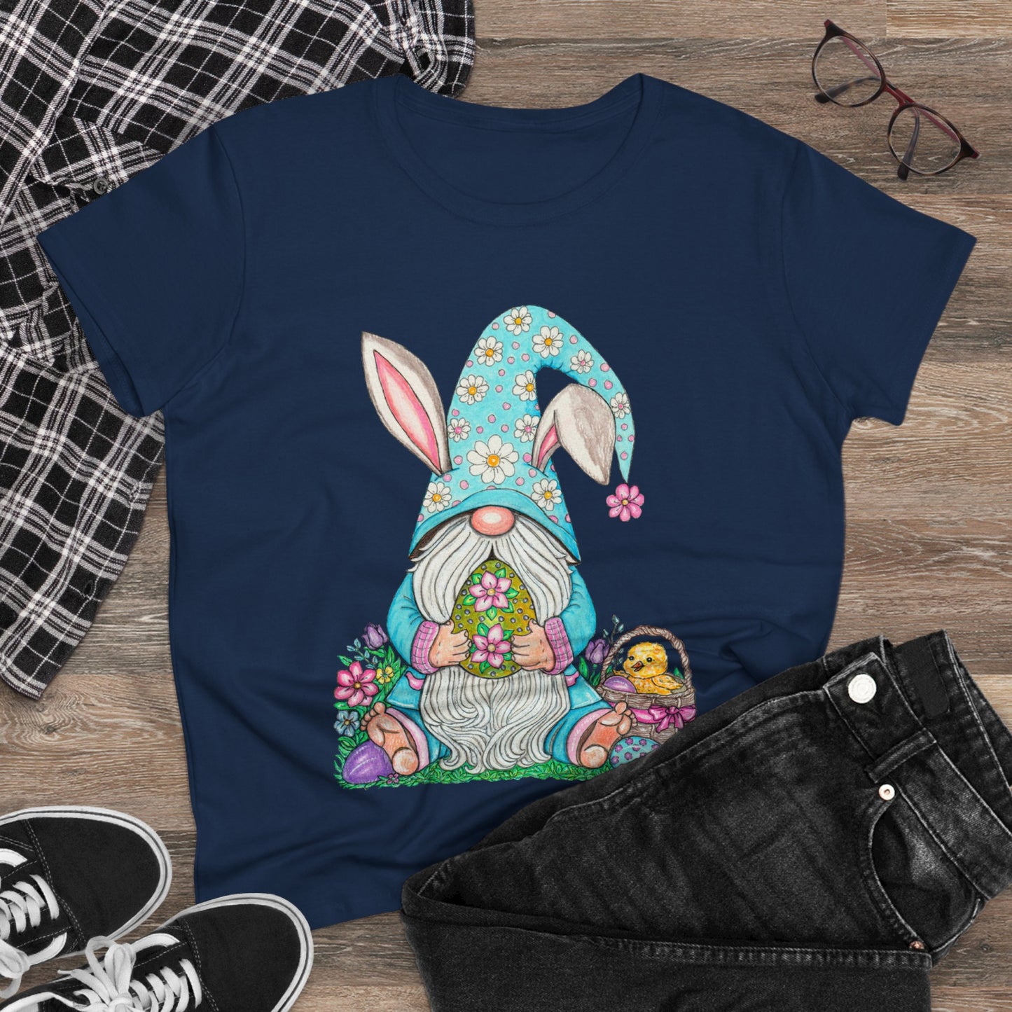Easter Gnome Women's Midweight Cotton Tee