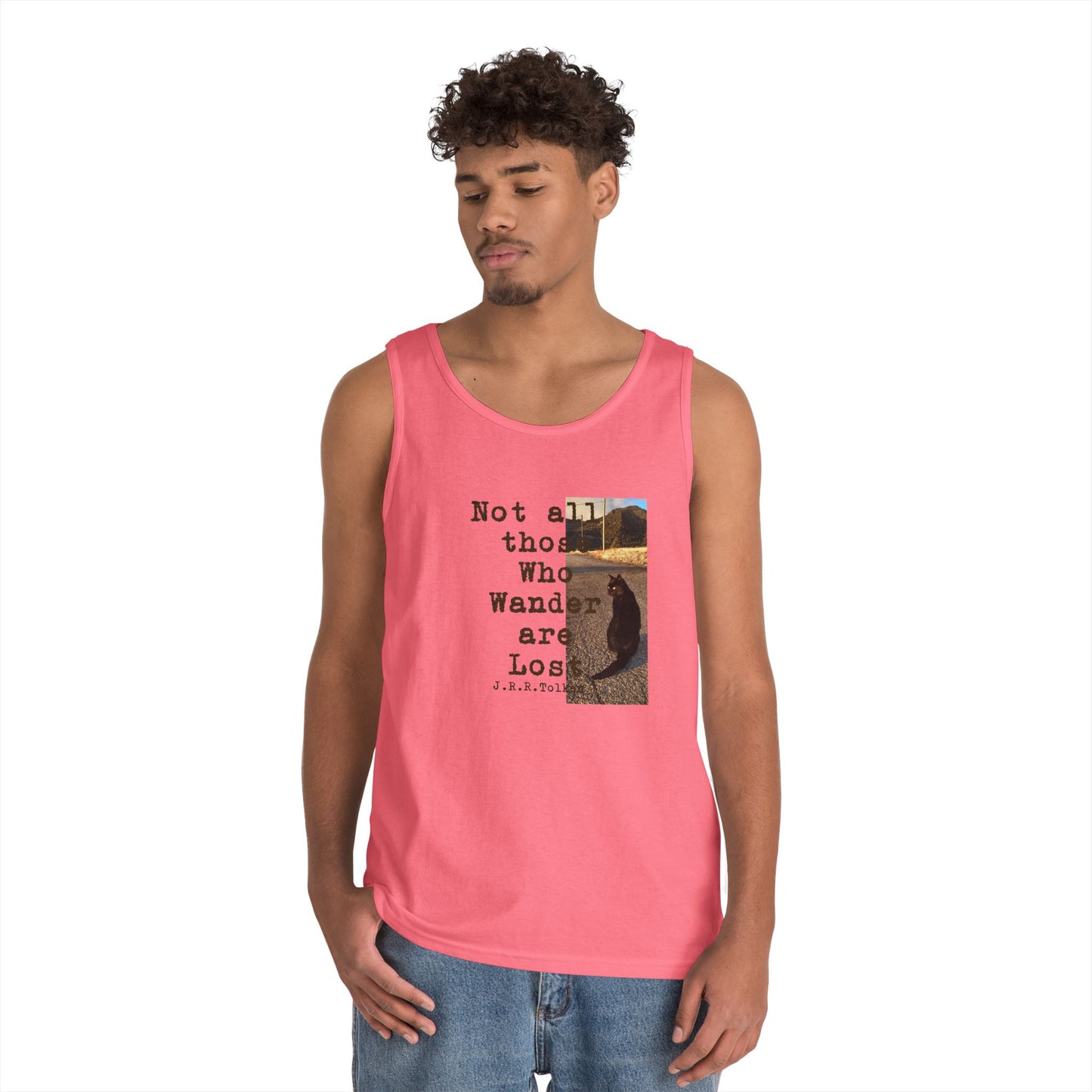 Wandering Kitty Unisex Heavy Cotton Tank Top