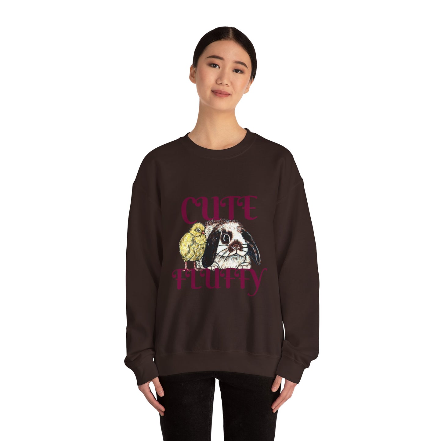 Cute and Fluffy Unisex Heavy Blend™ Crewneck Sweatshirt