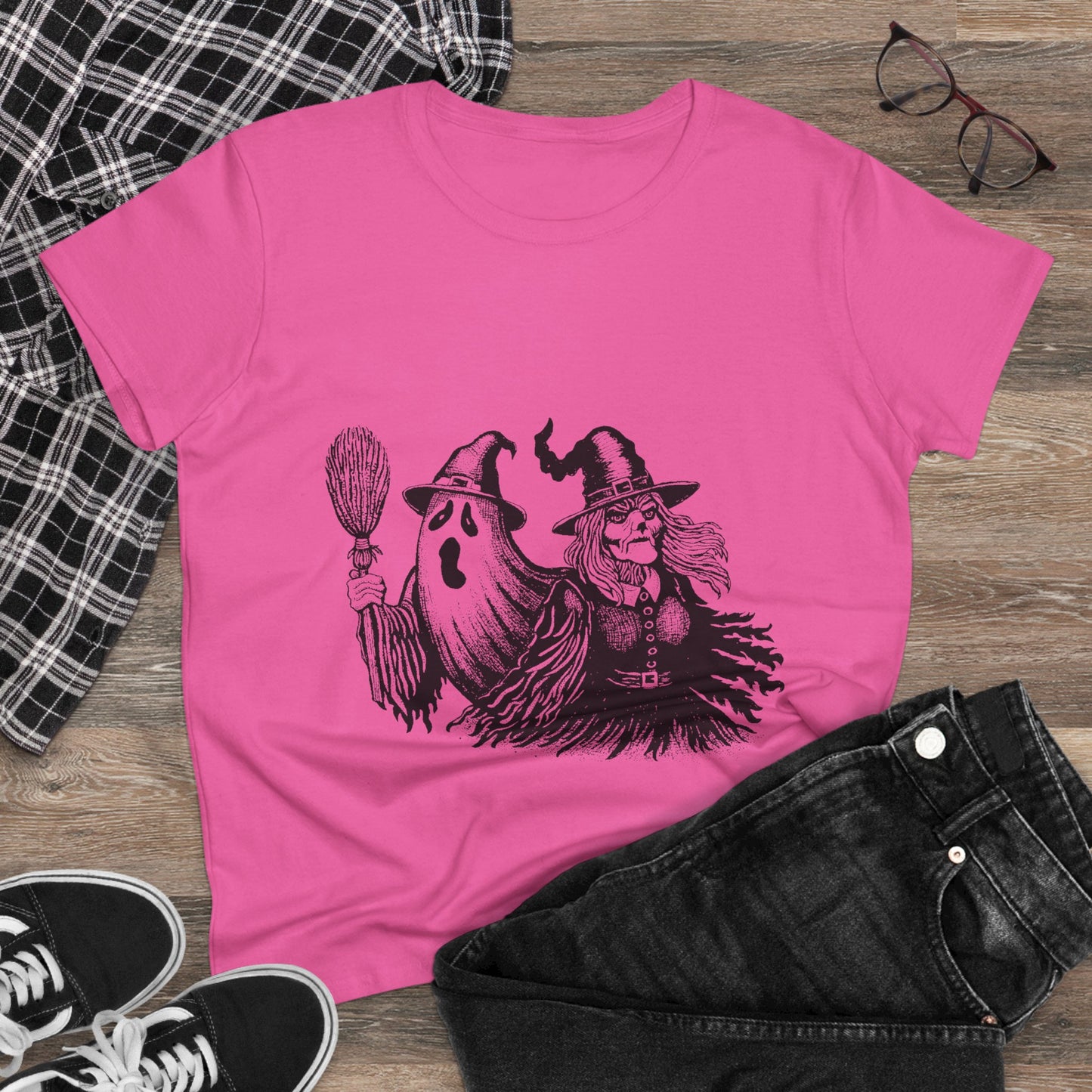 Witch and Ghost Women's Midweight Cotton Tee