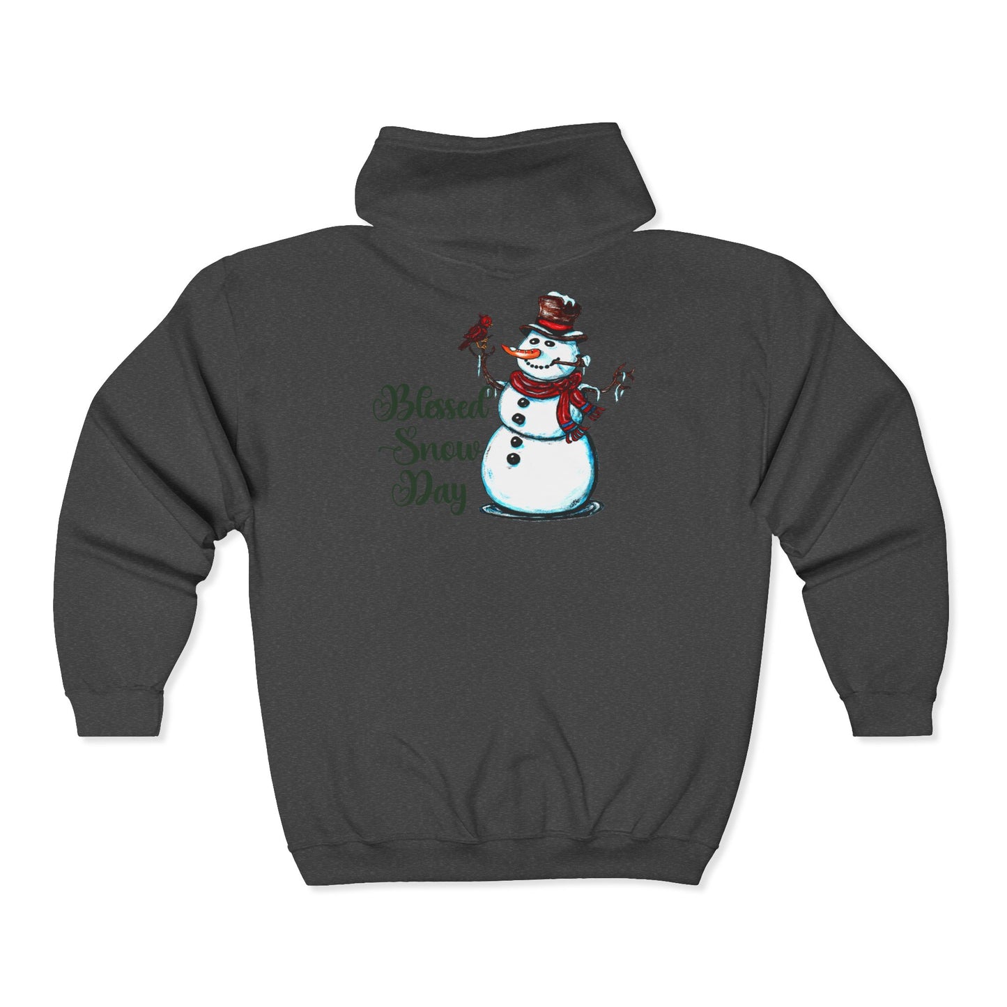 Blessed Snow Day Unisex Heavy Blend™ Full Zip Hooded Sweatshirt