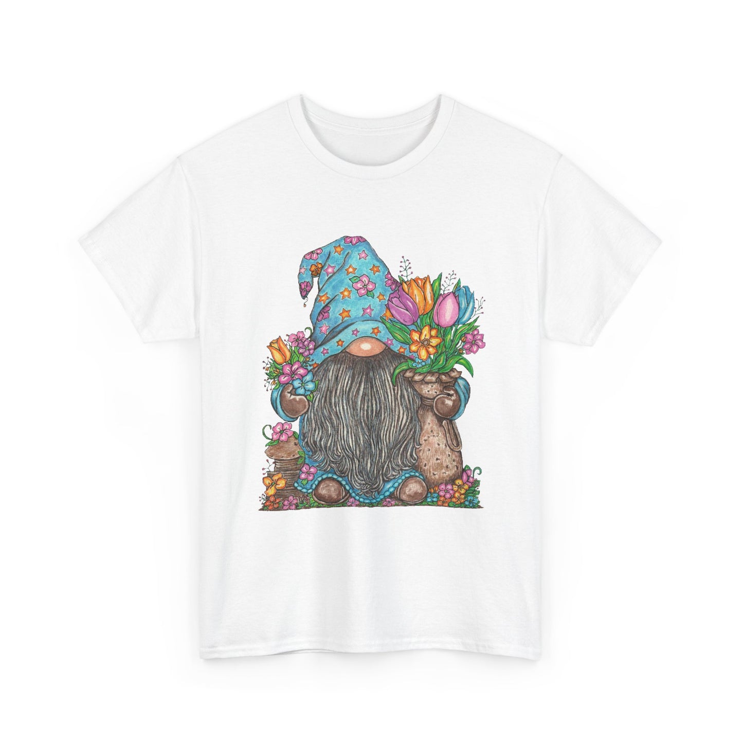 Gardening Gnome Unisex Heavy Cotton Tee