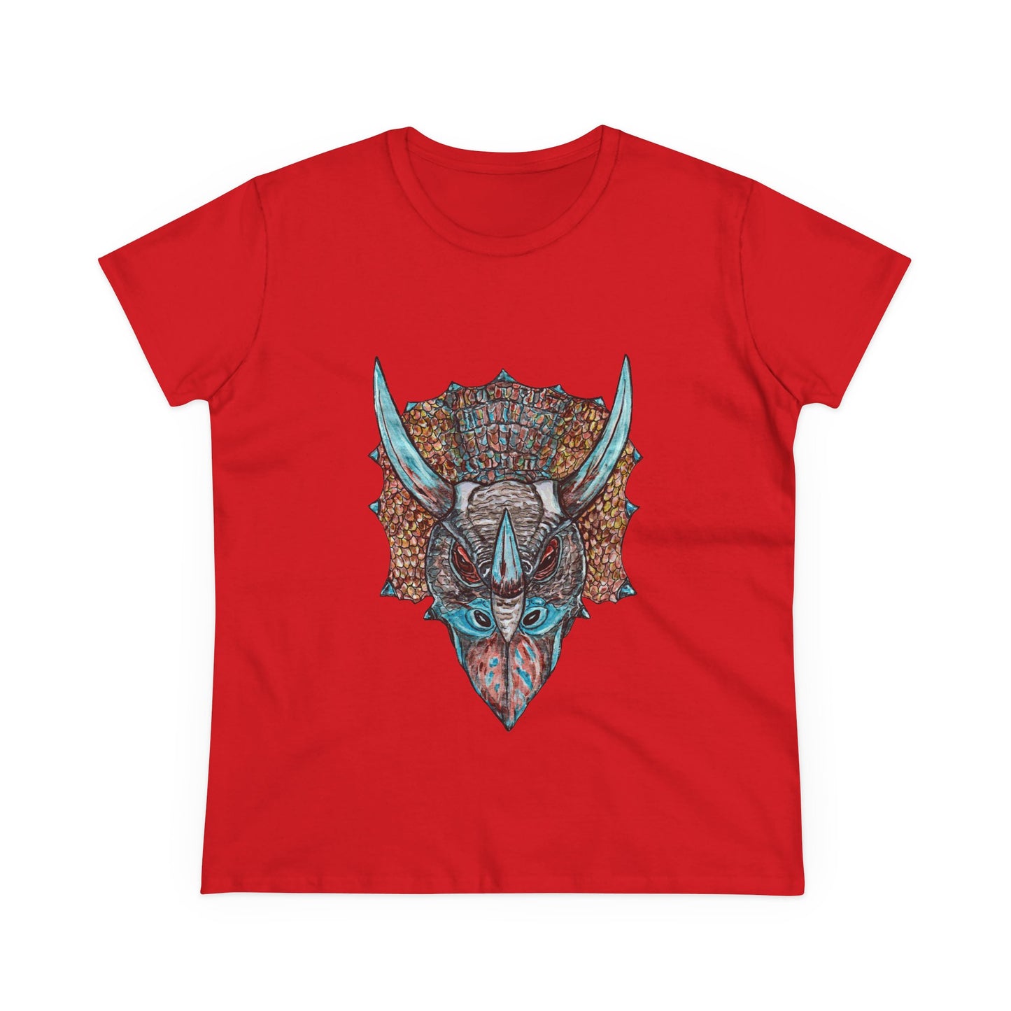 Triceratops Women's Midweight Cotton Tee
