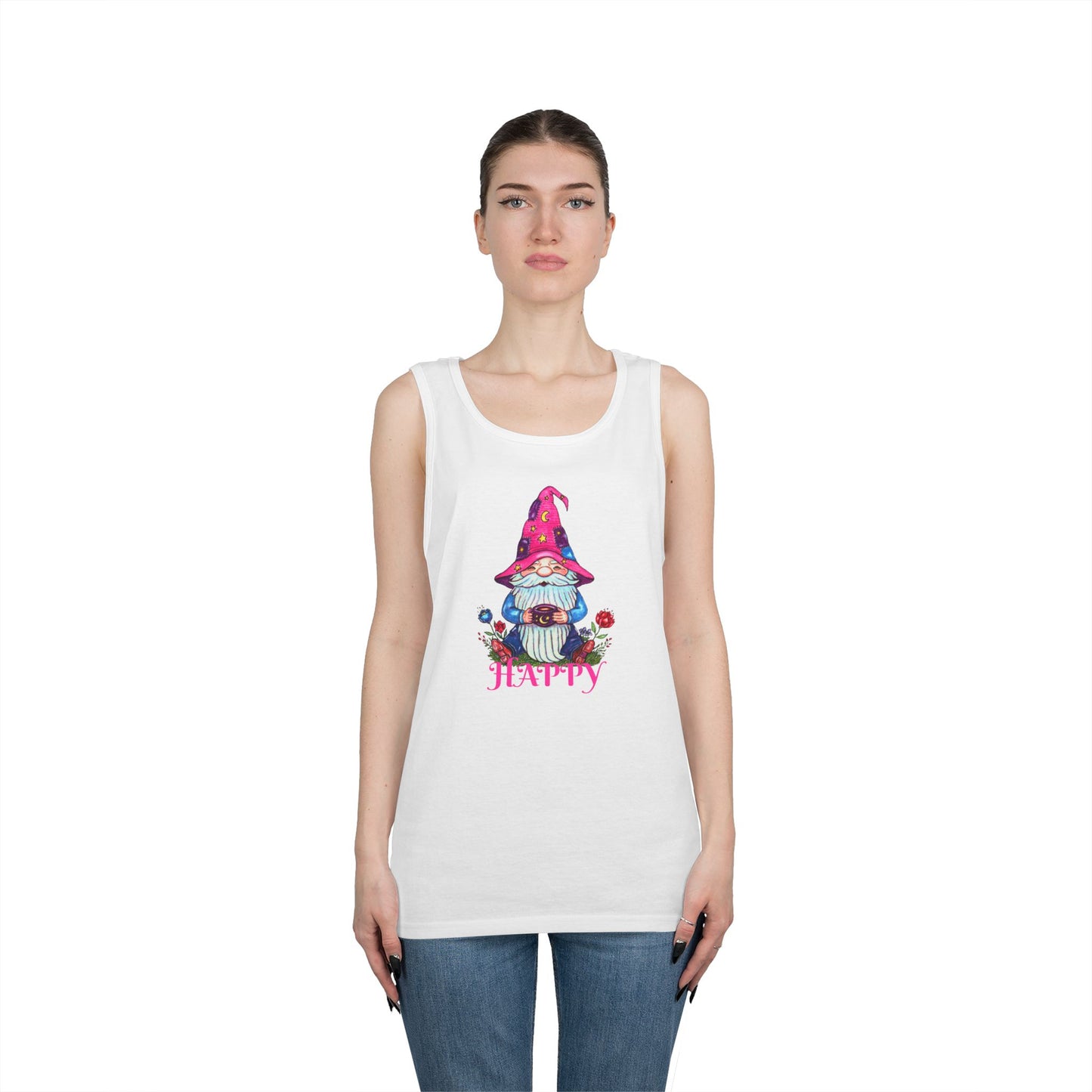 Happy Gnome Unisex Heavy Cotton Tank Top