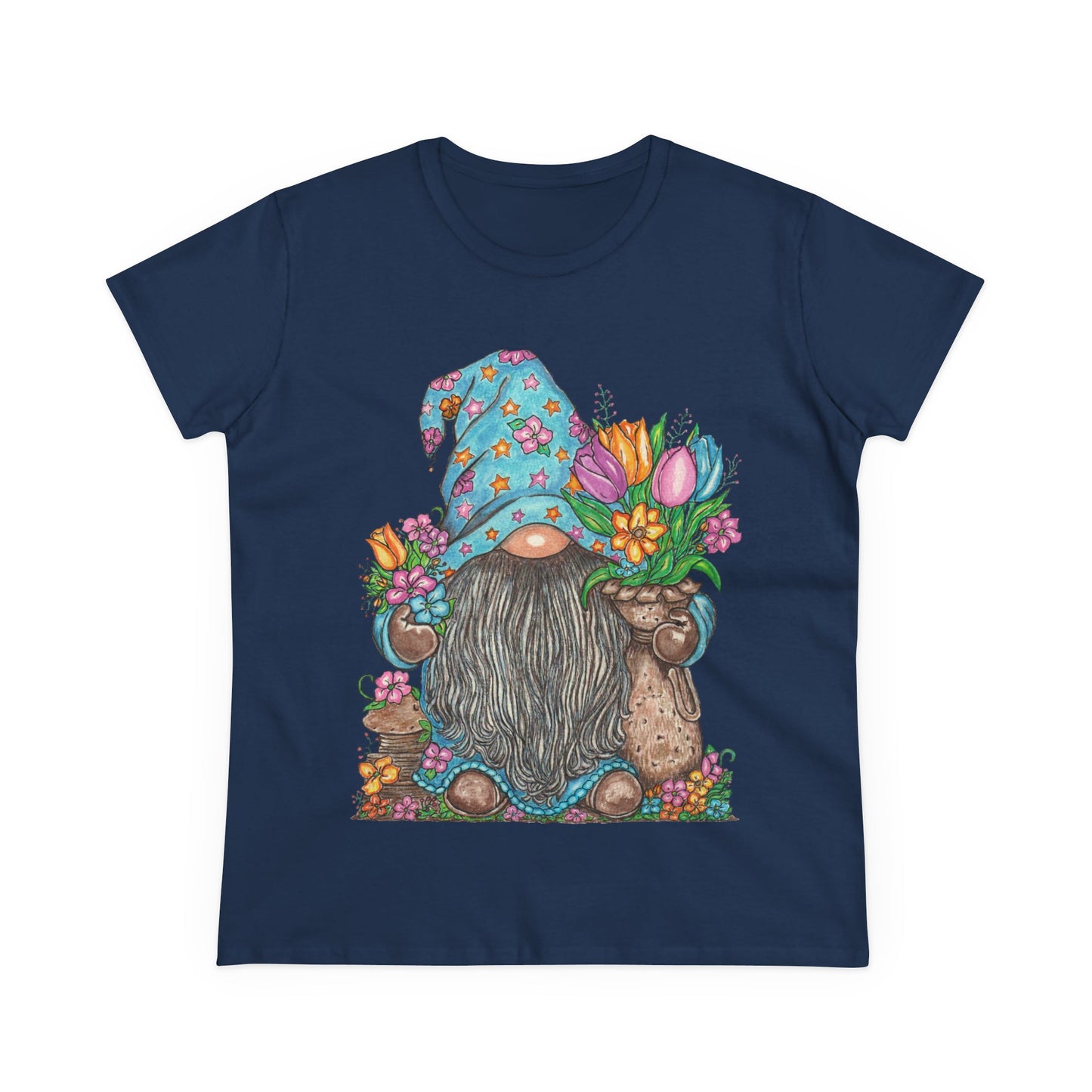 Gardening Gnome Women's Midweight Cotton Tee