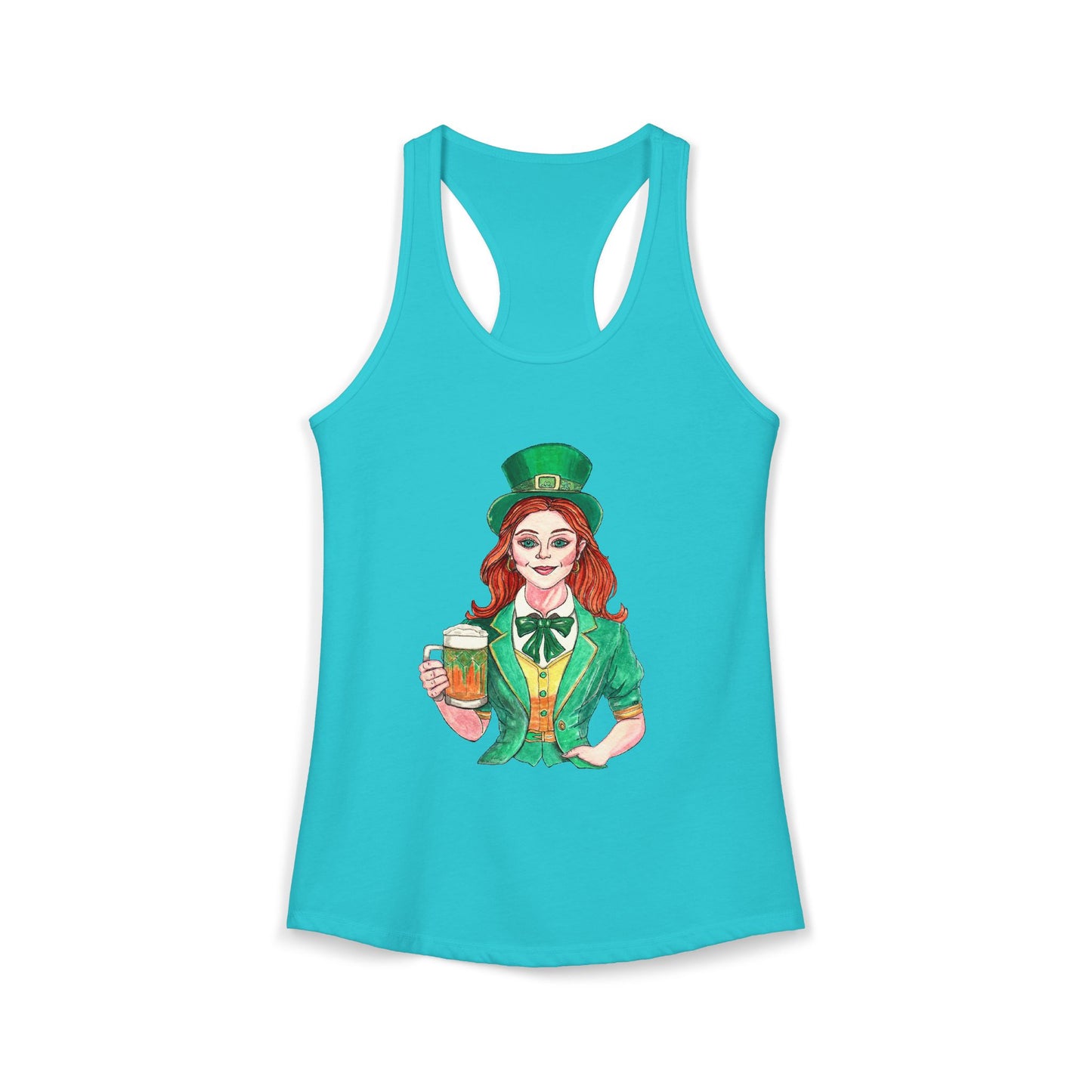 Paddys Day Cheers Women's Ideal Racerback Tank