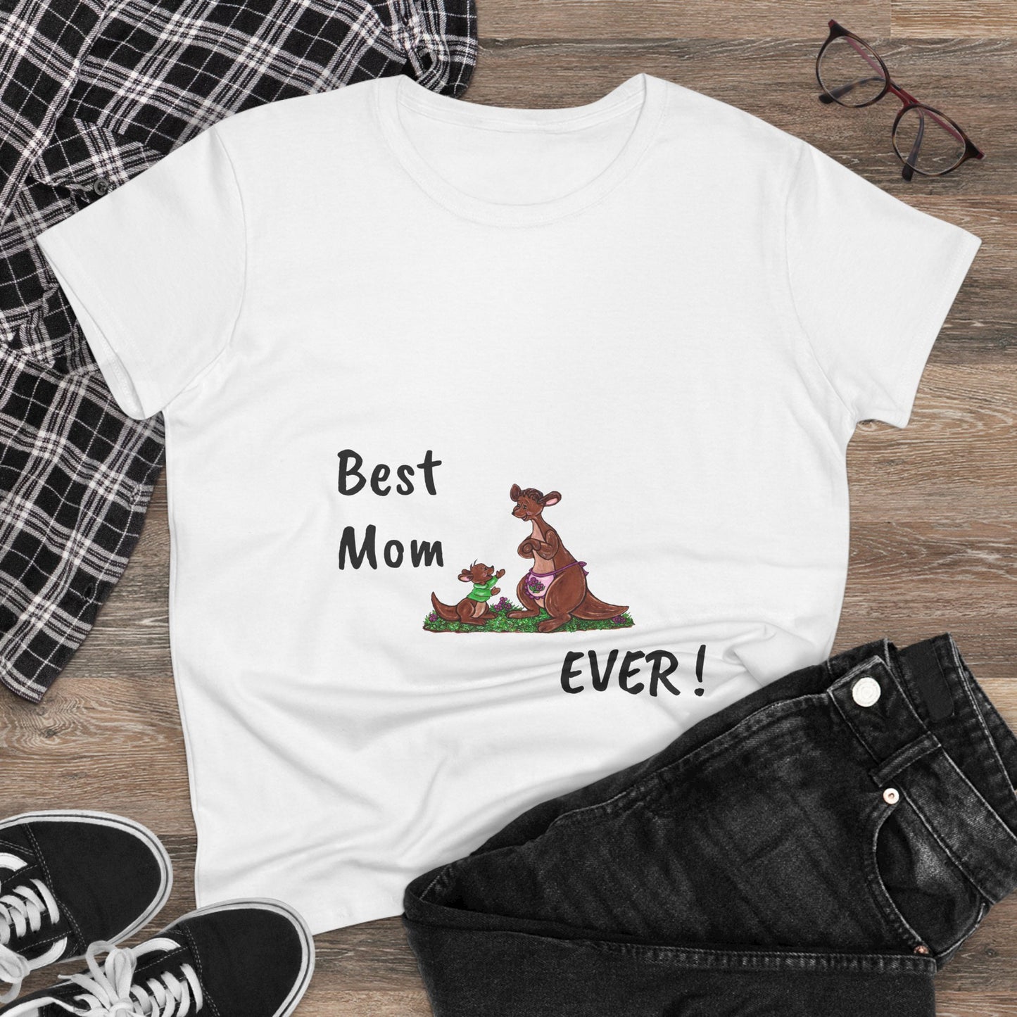Best Mom Ever Women's Midweight Cotton Tee