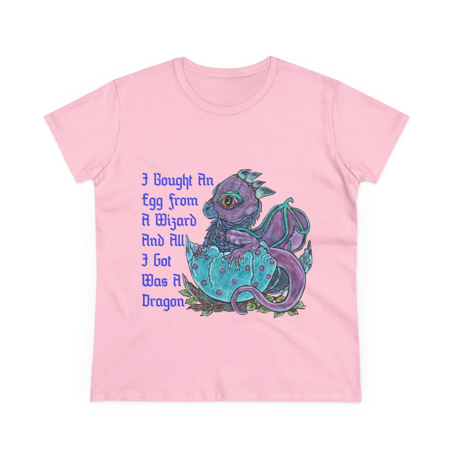 Bought a Dragon Women's Midweight Cotton Tee