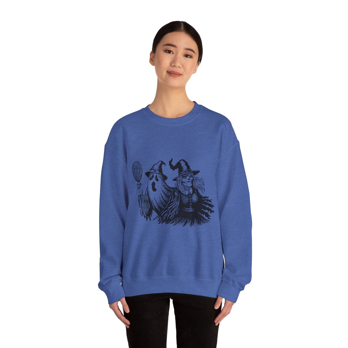 Ghost and Witch Unisex Heavy Blend™ Crewneck Sweatshirt