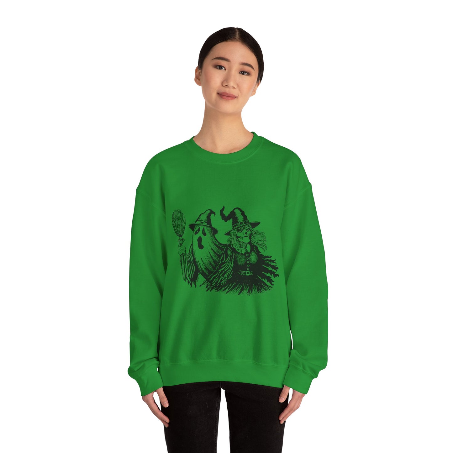 Ghost and Witch Unisex Heavy Blend™ Crewneck Sweatshirt