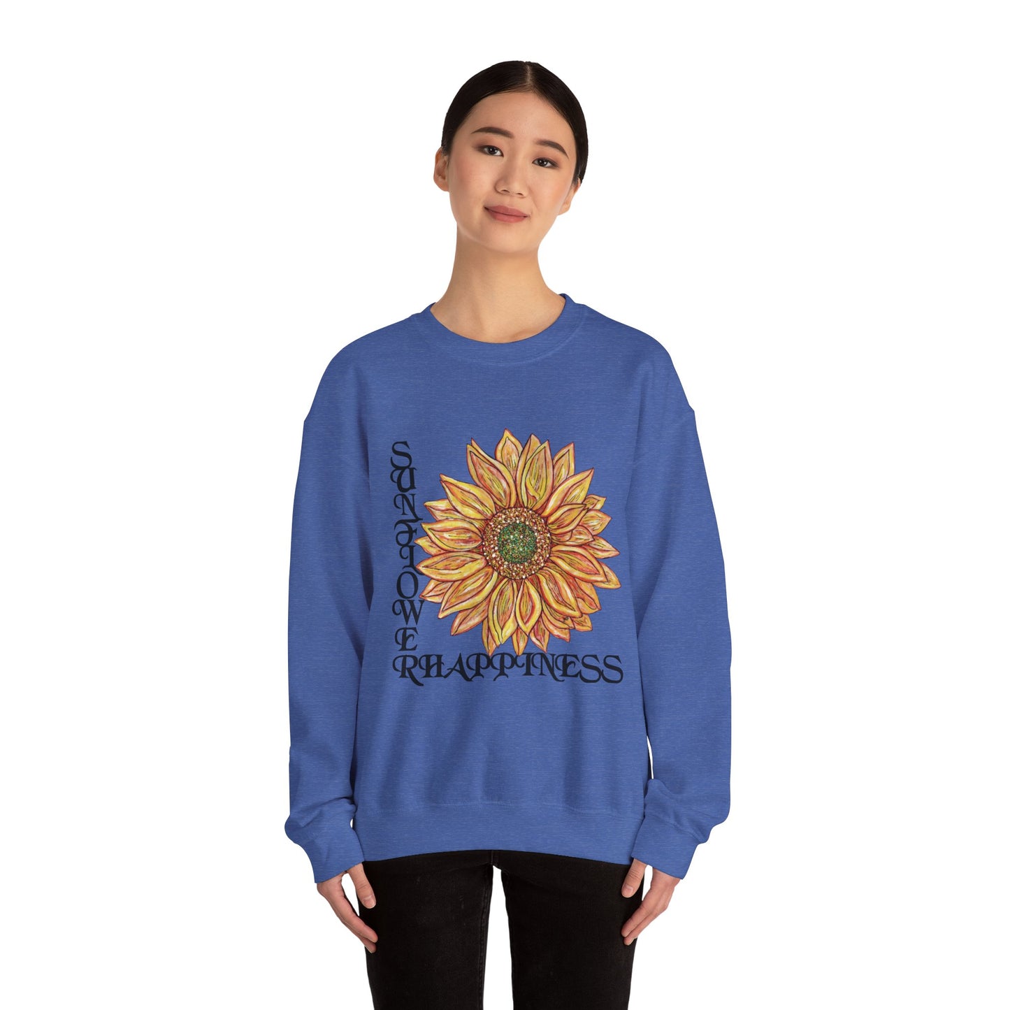 Sunflower and Happiness Unisex Heavy Blend™ Crewneck Sweatshirt