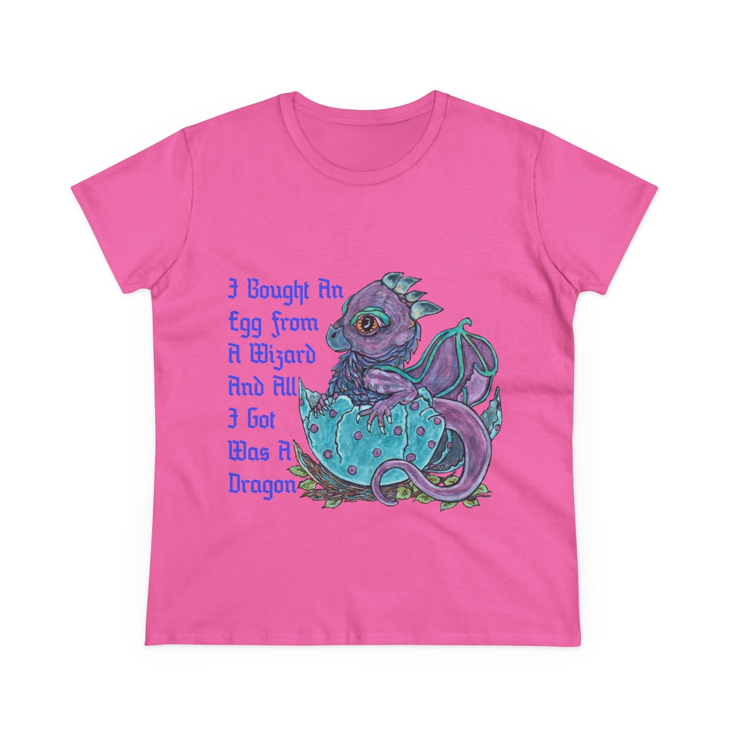 Bought a Dragon Women's Midweight Cotton Tee