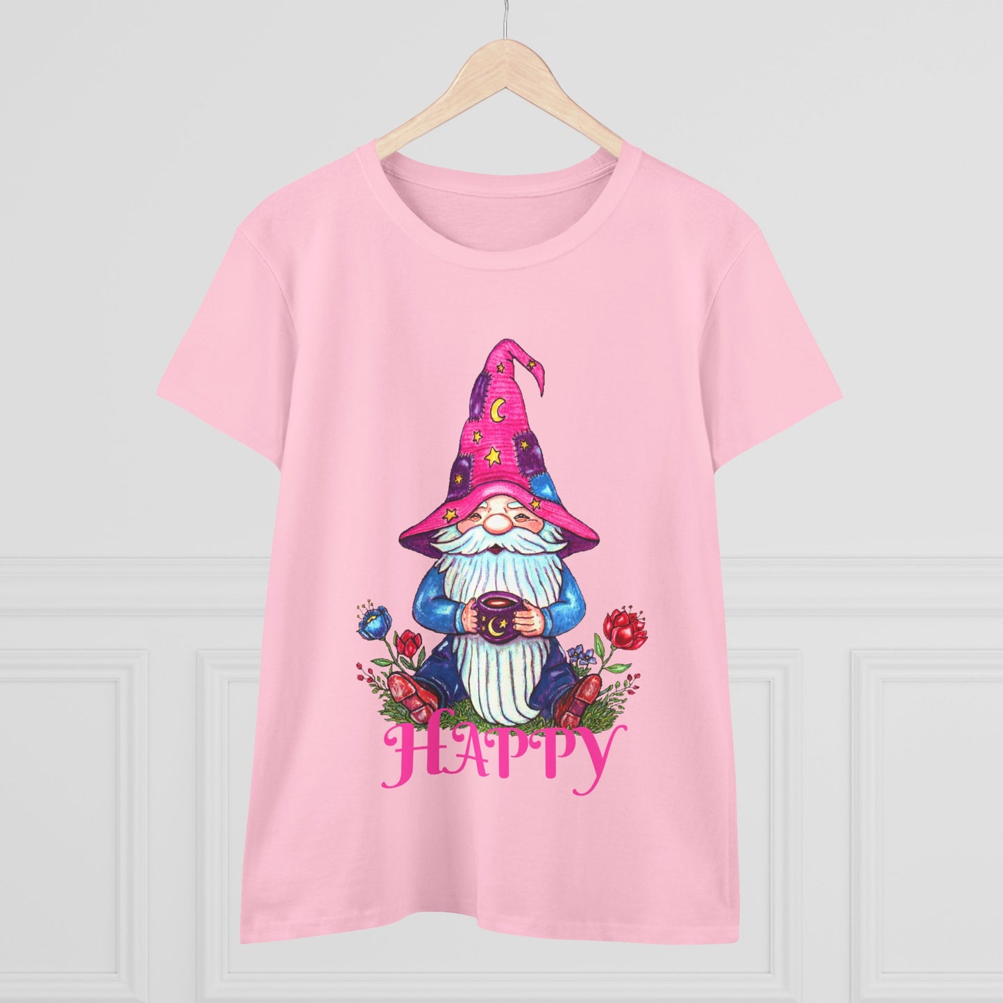 Happy Gnome Women's Midweight Cotton Tee