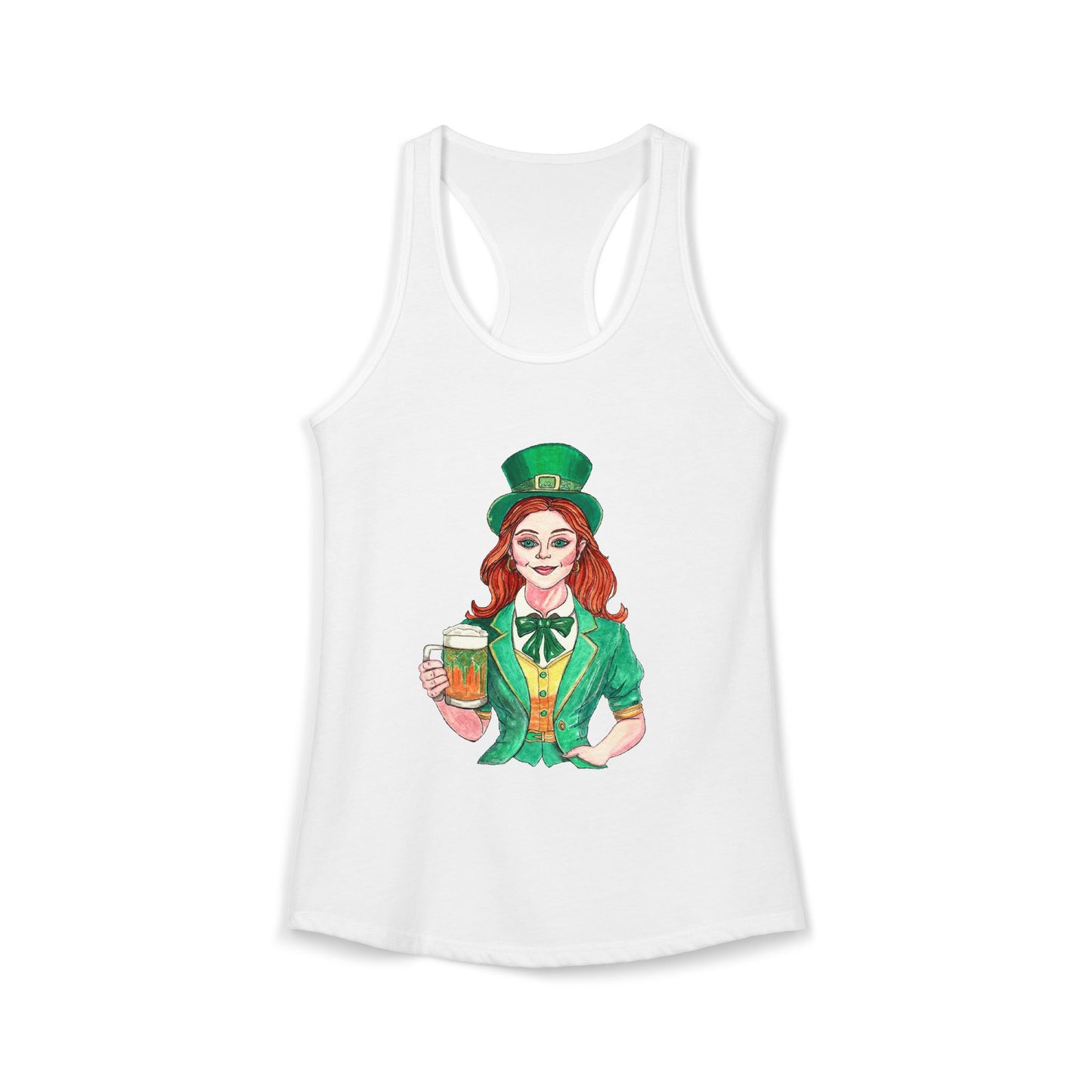 Paddys Day Cheers Women's Ideal Racerback Tank