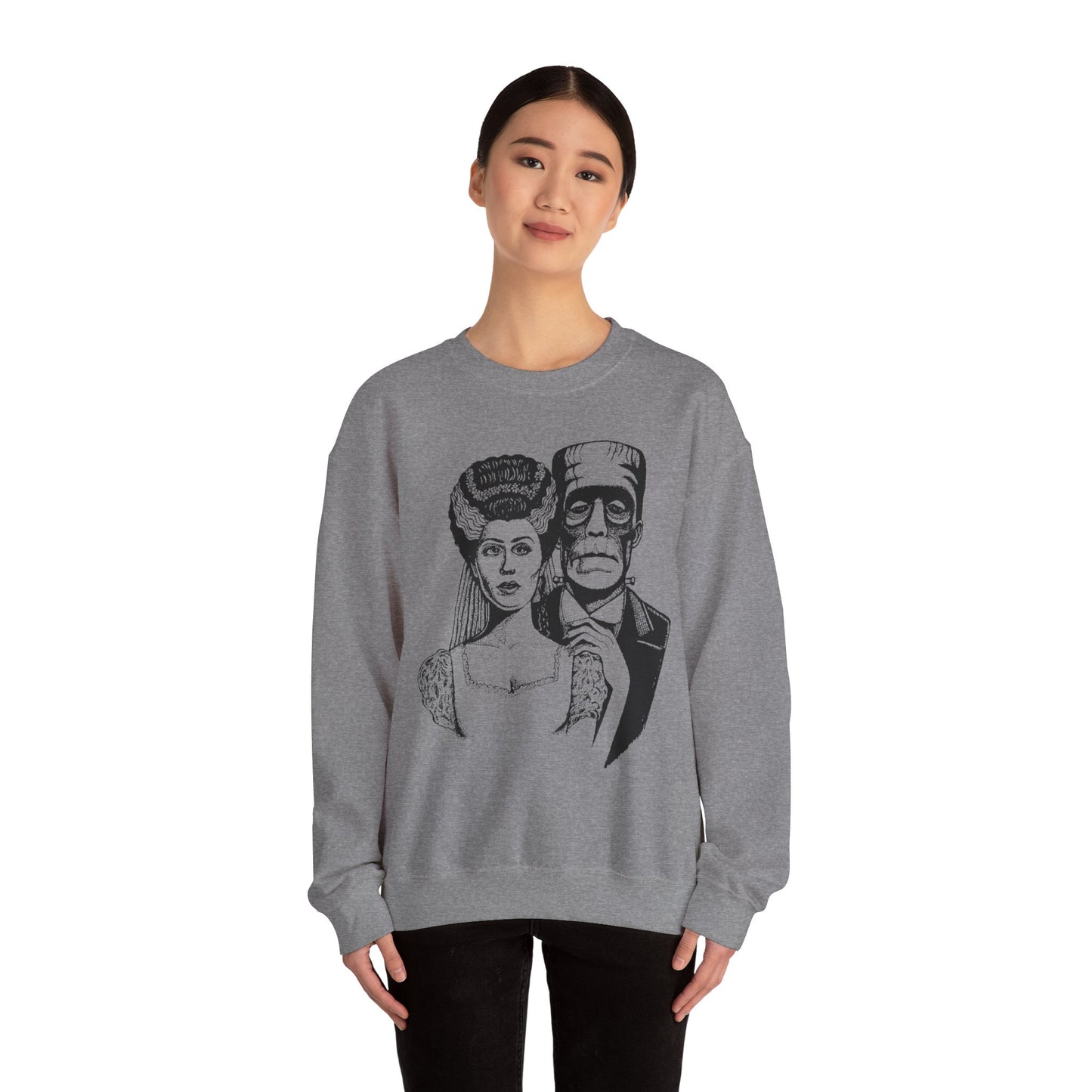Frankenstein and Bride Unisex Heavy Blend™ Crewneck Sweatshirt