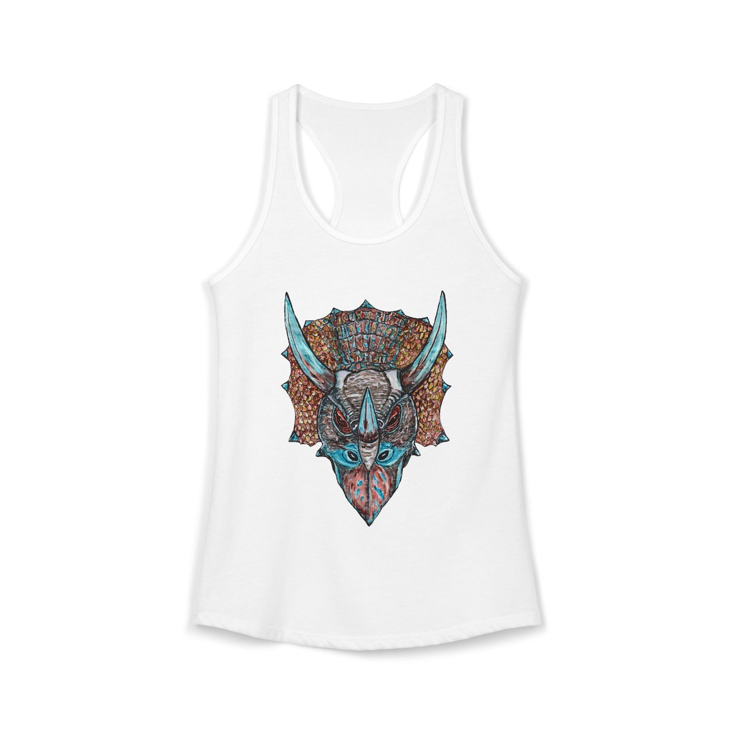Triceratops Women's Ideal Racerback Tank