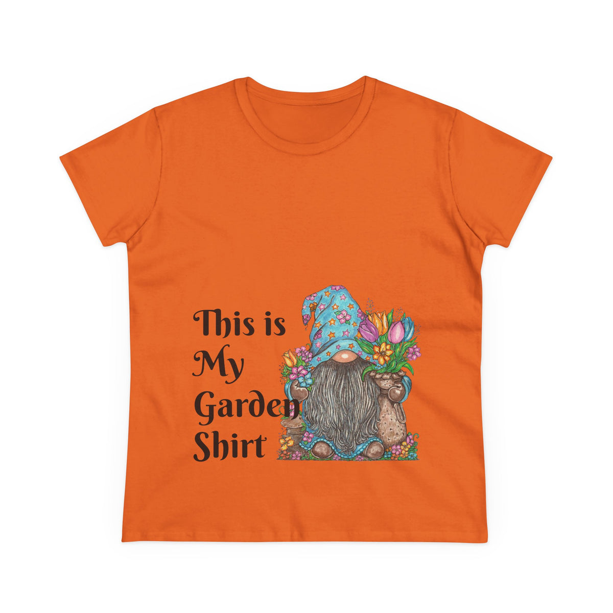 Gardening Gnome Women's Midweight Cotton Tee