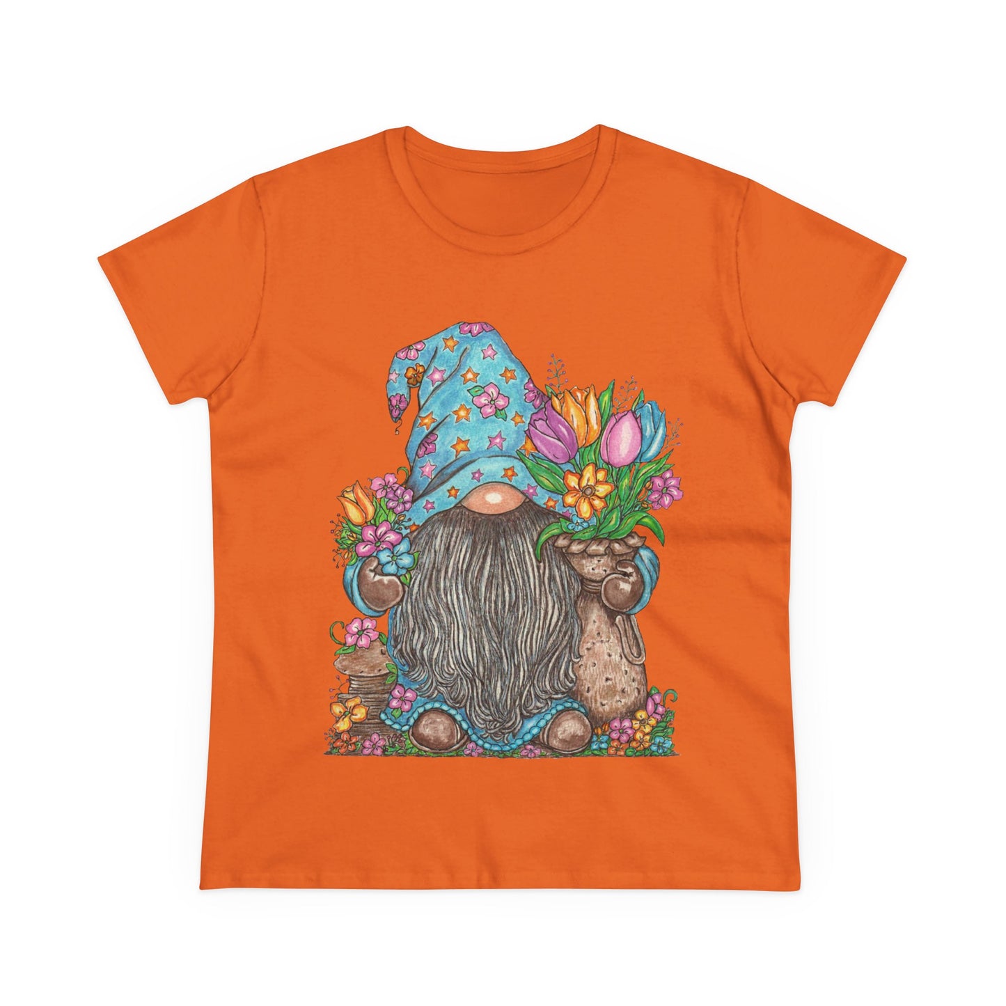Gardening Gnome Women's Midweight Cotton Tee