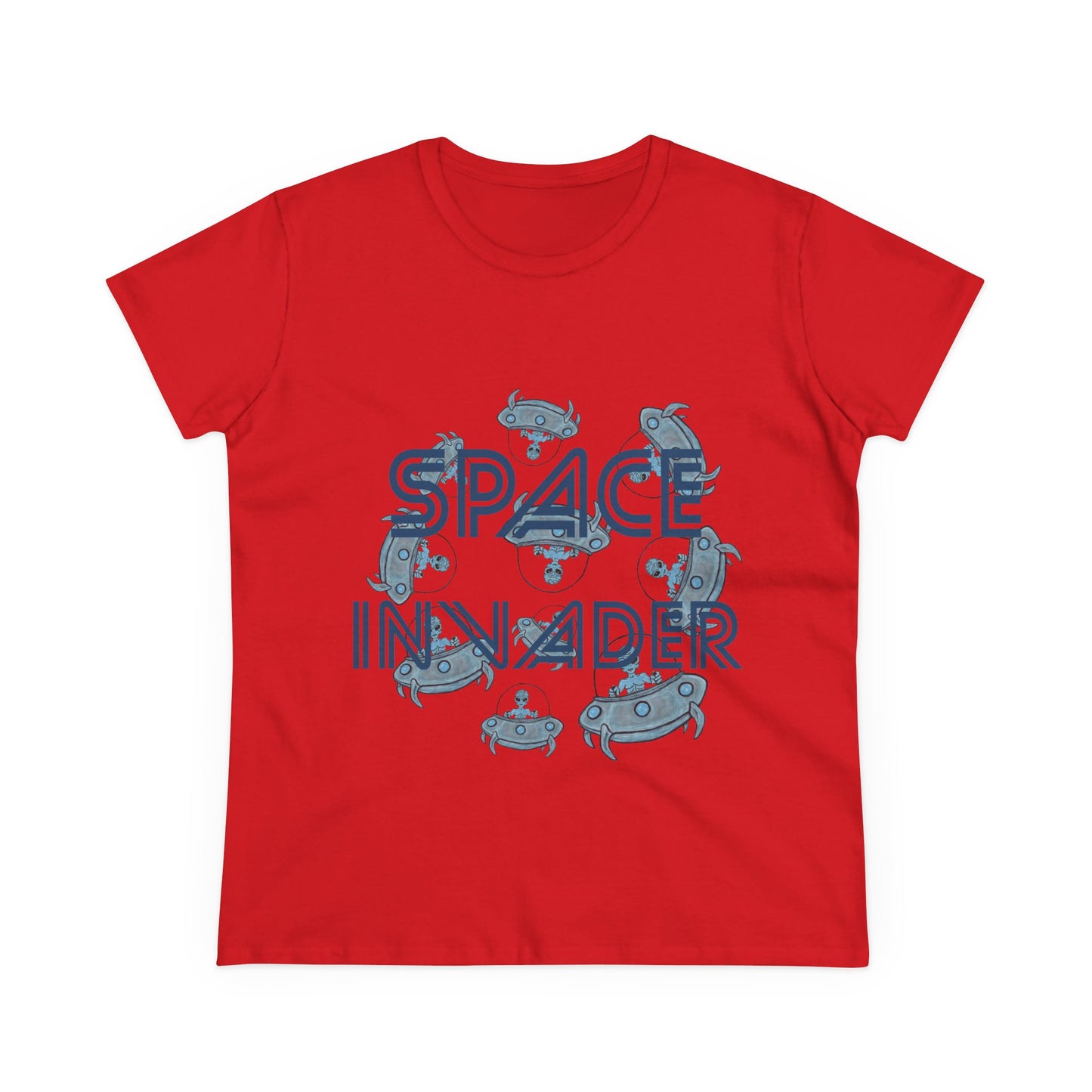 Space Invader Women's Midweight Cotton Tee